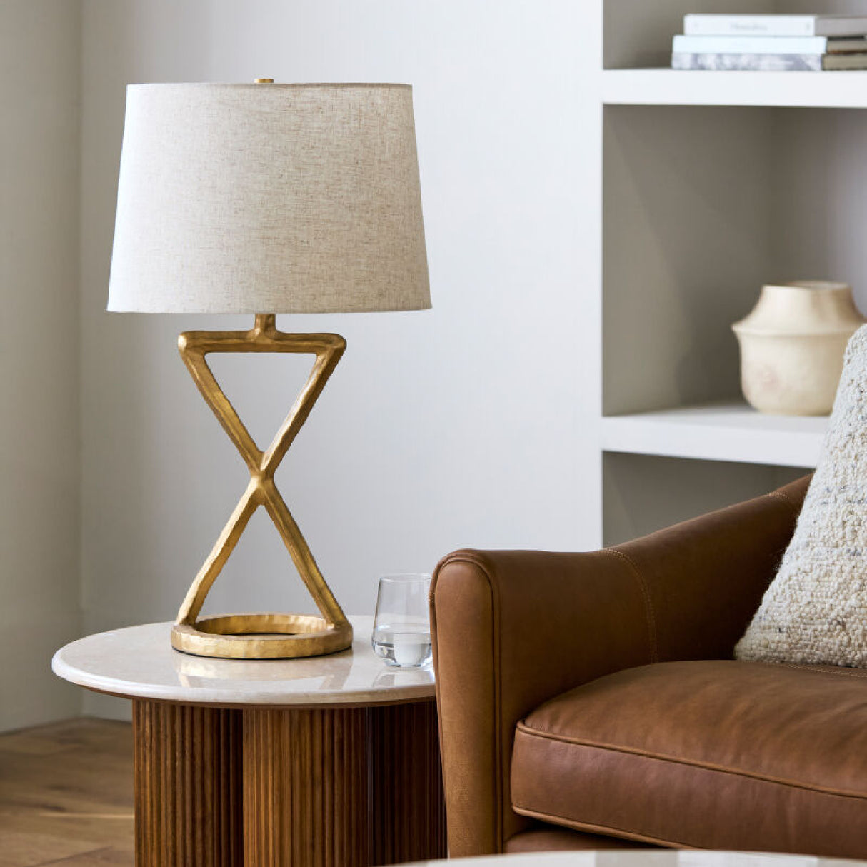 Modern European furniture - Crisscross Aluminum Accent Table Lamp - www.oroa.com