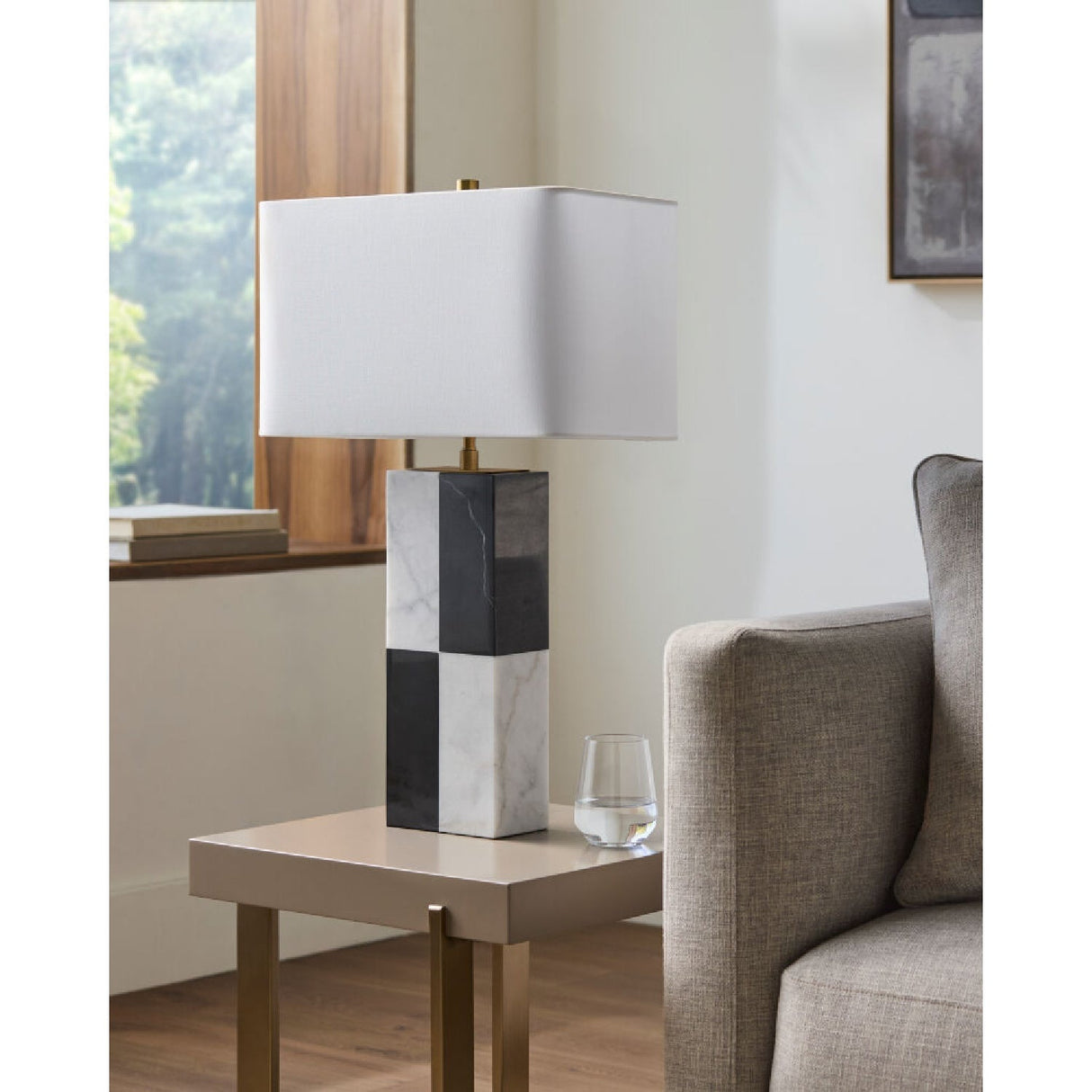 Modern European furniture - Marble Base Accent Table Lamp - www.oroa.com