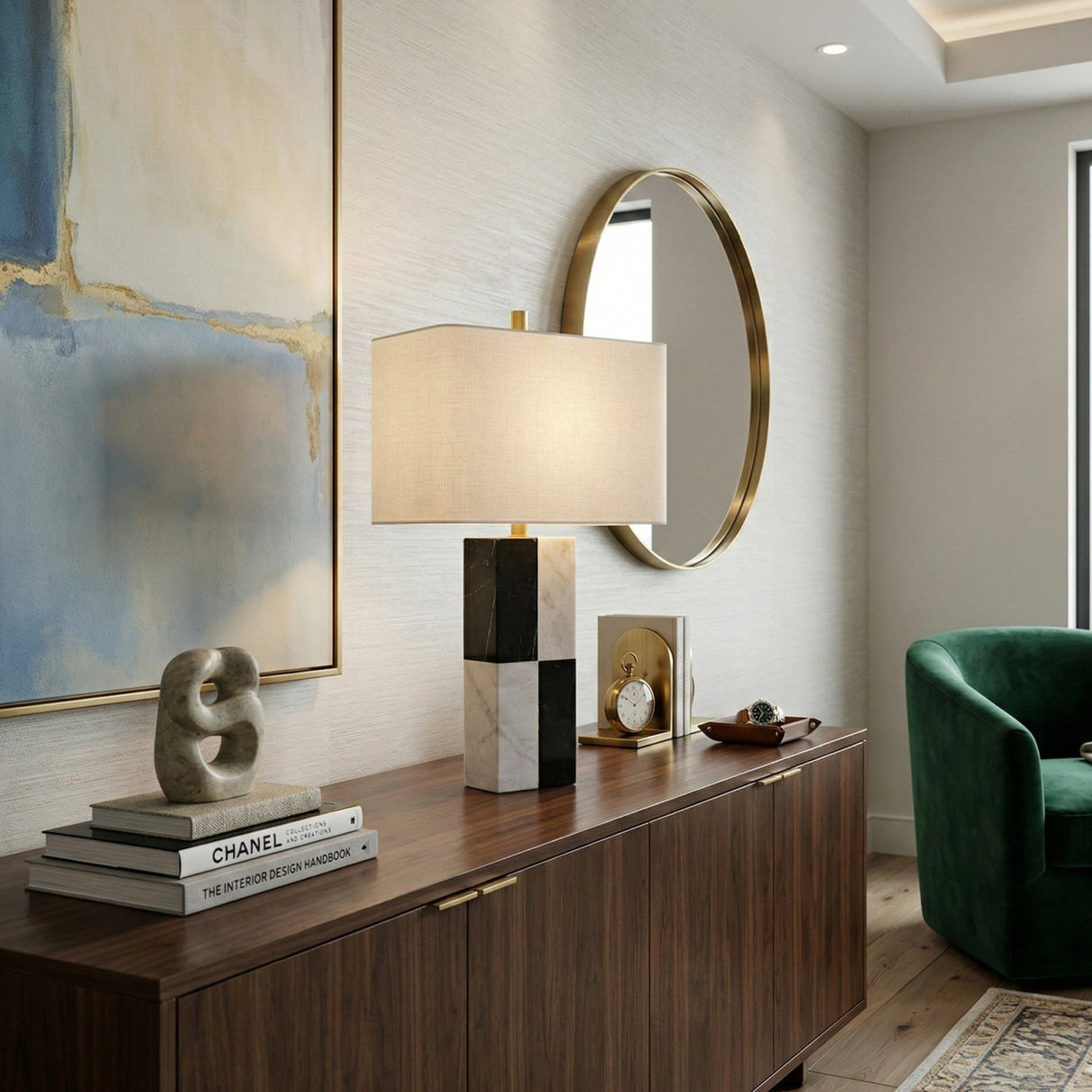 Modern European furniture - Marble Base Accent Table Lamp - www.oroa.com