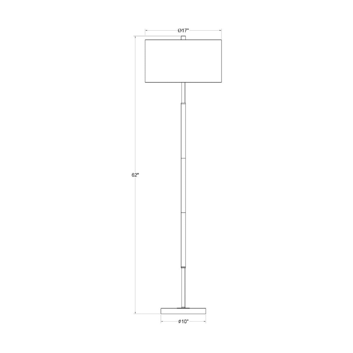 Cream Linen Pull-Switch Floor Lamp – Aberdeen – alternate view 6
