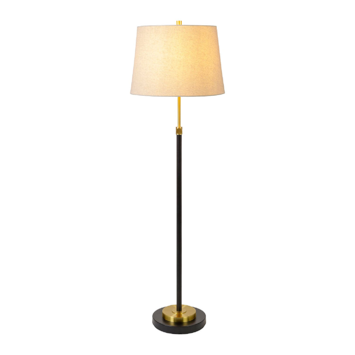 Cream Linen Accent Floor Lamp – Aberdeen – front view