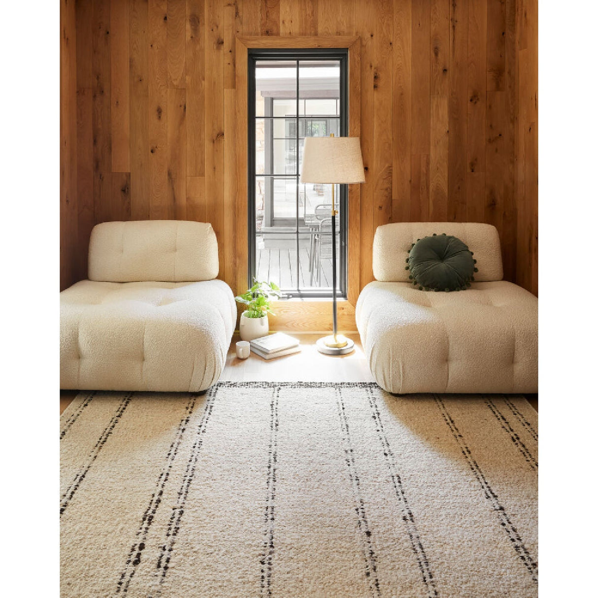 Cream Linen Accent Floor Lamp – Aberdeen – alternate view 8