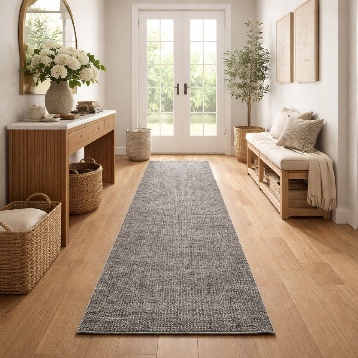 Modern furniture - Hand-Tufted Wool Table Runner - www.oroa.com