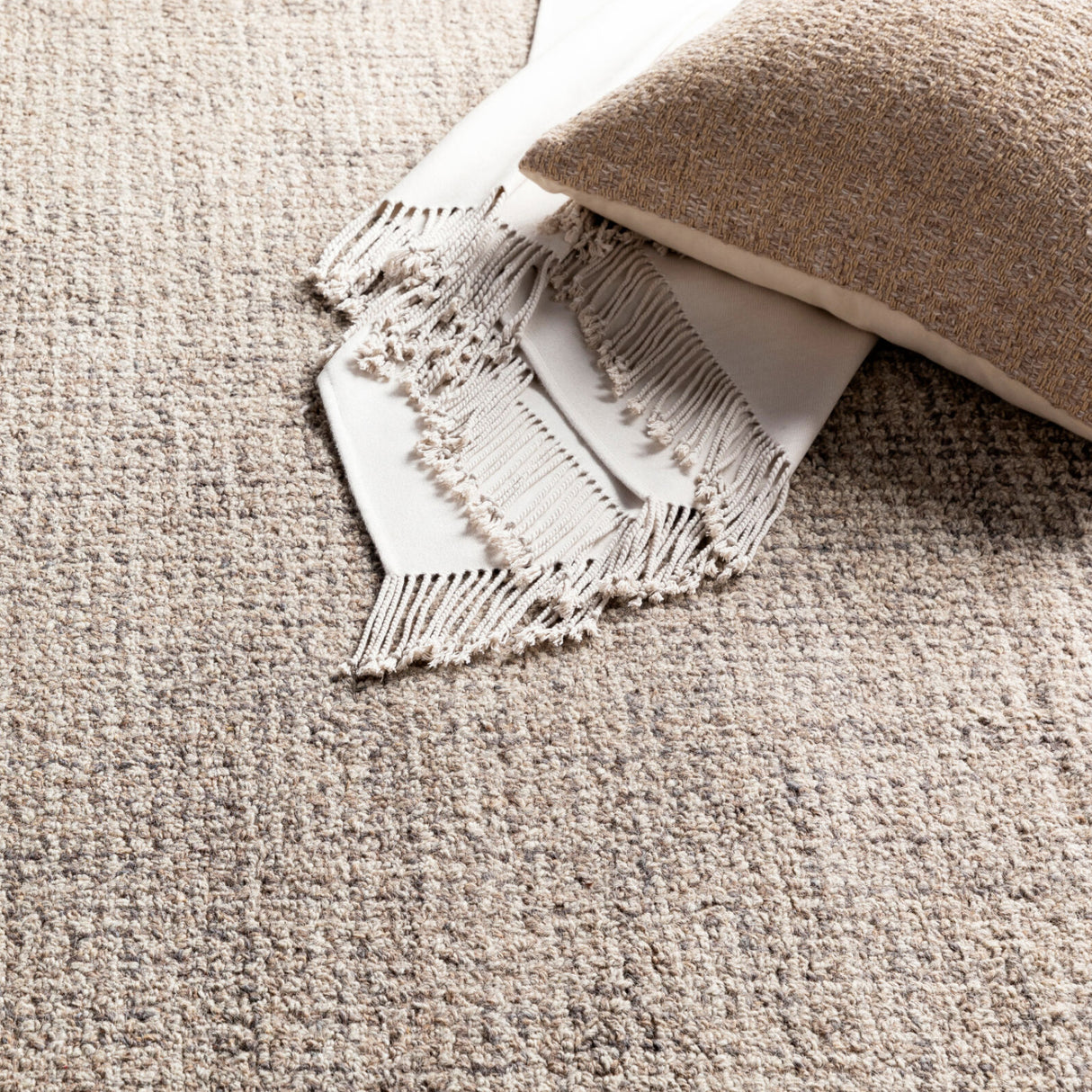 Modern European furniture - Gray Wool Round Carpet - www.oroa.com