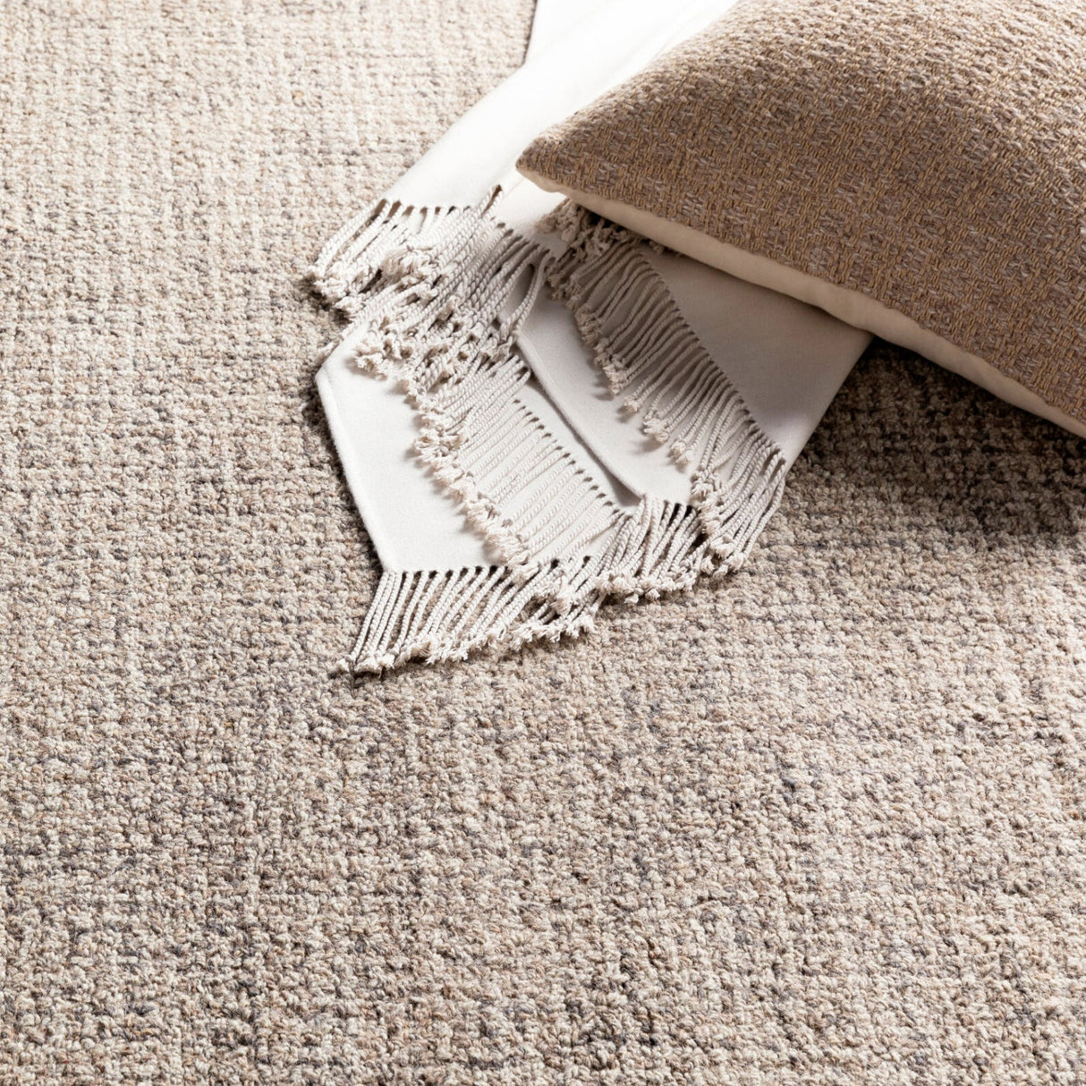 Modern European furniture - Gray Wool Square Carpet - www.oroa.com
