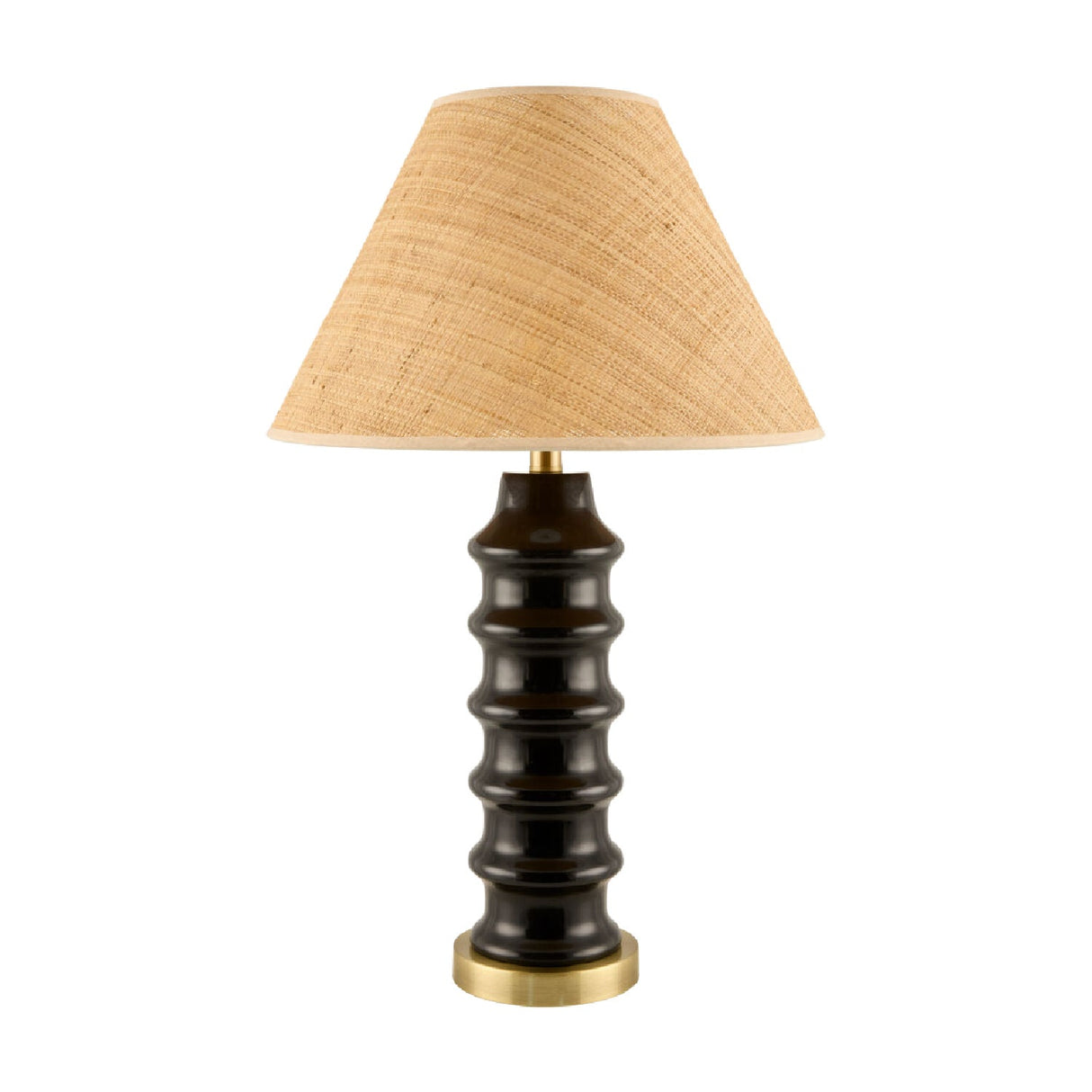 Modern European furniture - Black Ceramic Seagrass Table Lamp - www.oroa.com