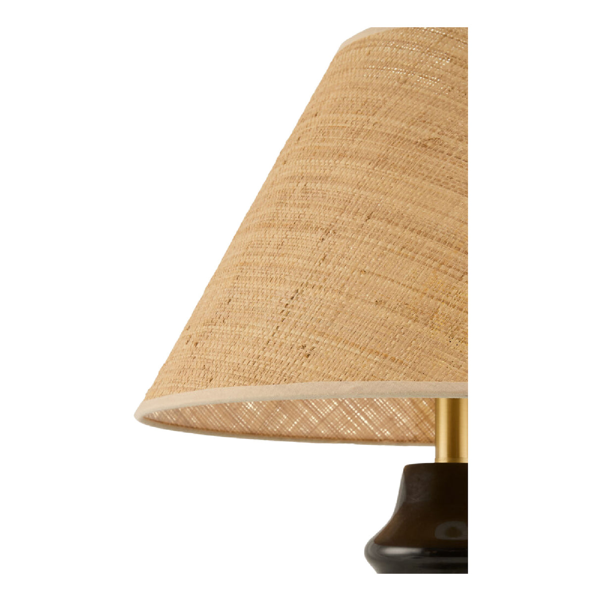 Black Ceramic Seagrass Table Lamp | Oroa.com