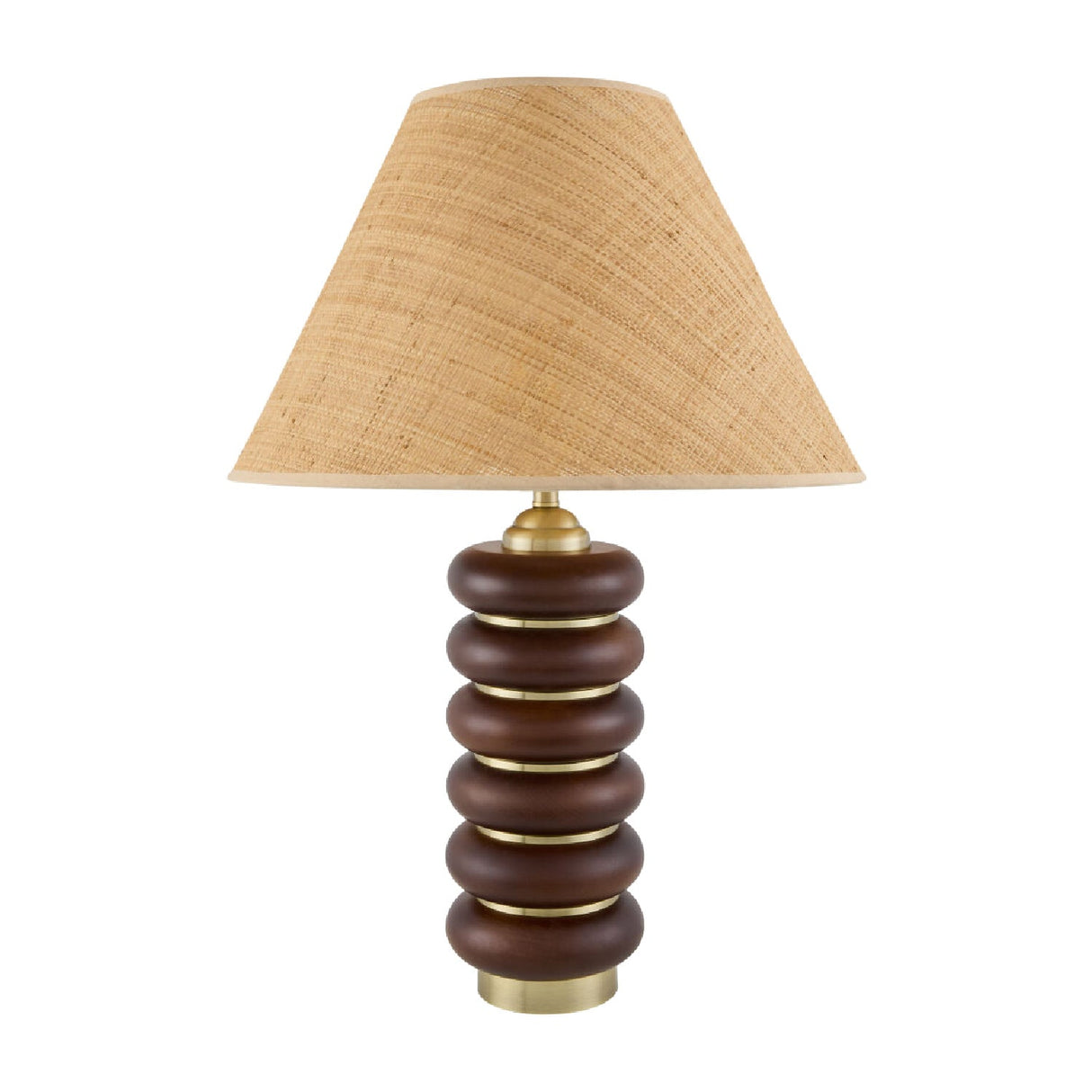 Modern European furniture - Brown Wooden Seagrass Table Lamp - www.oroa.com