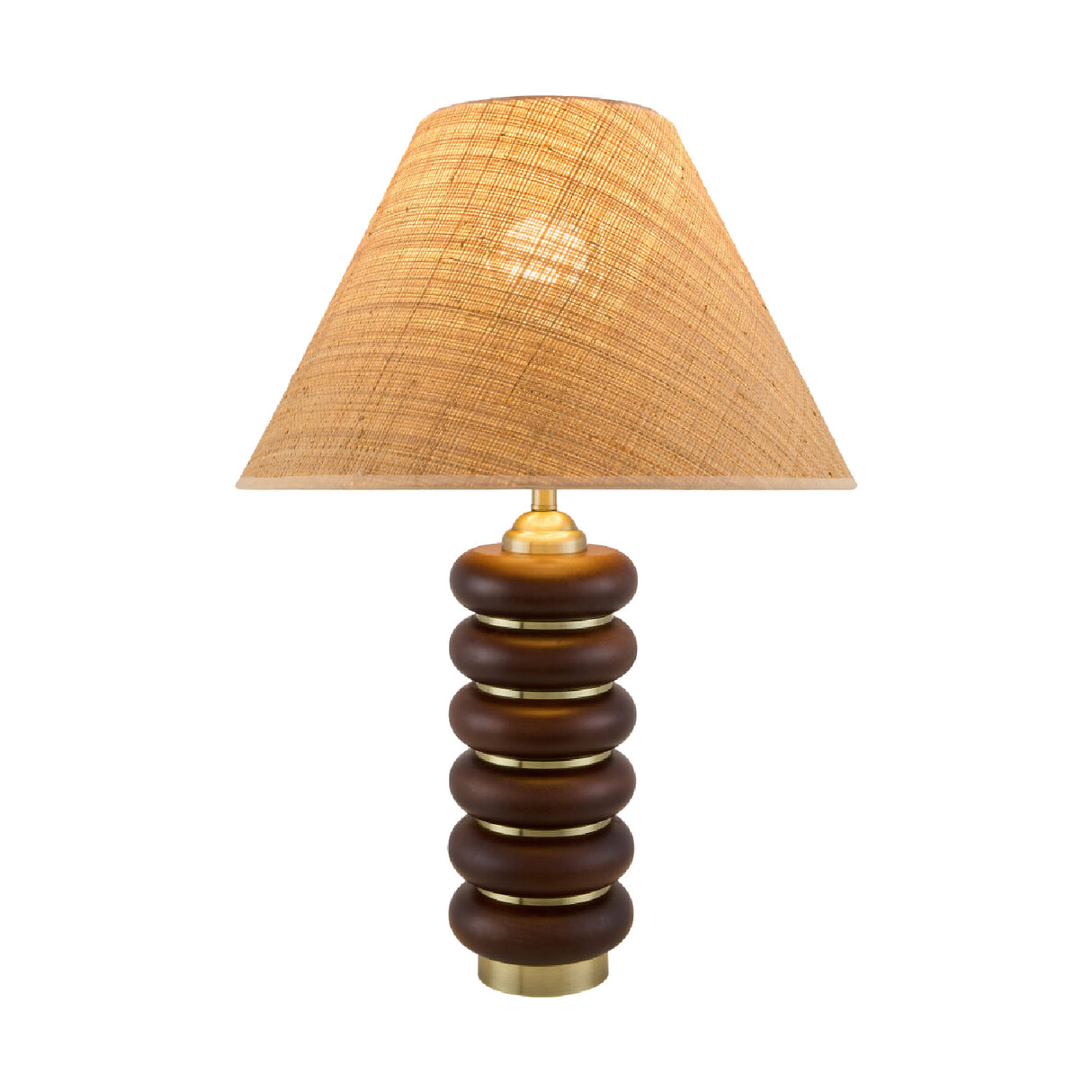 Brown Wooden Seagrass Table Lamp | Oroa.com