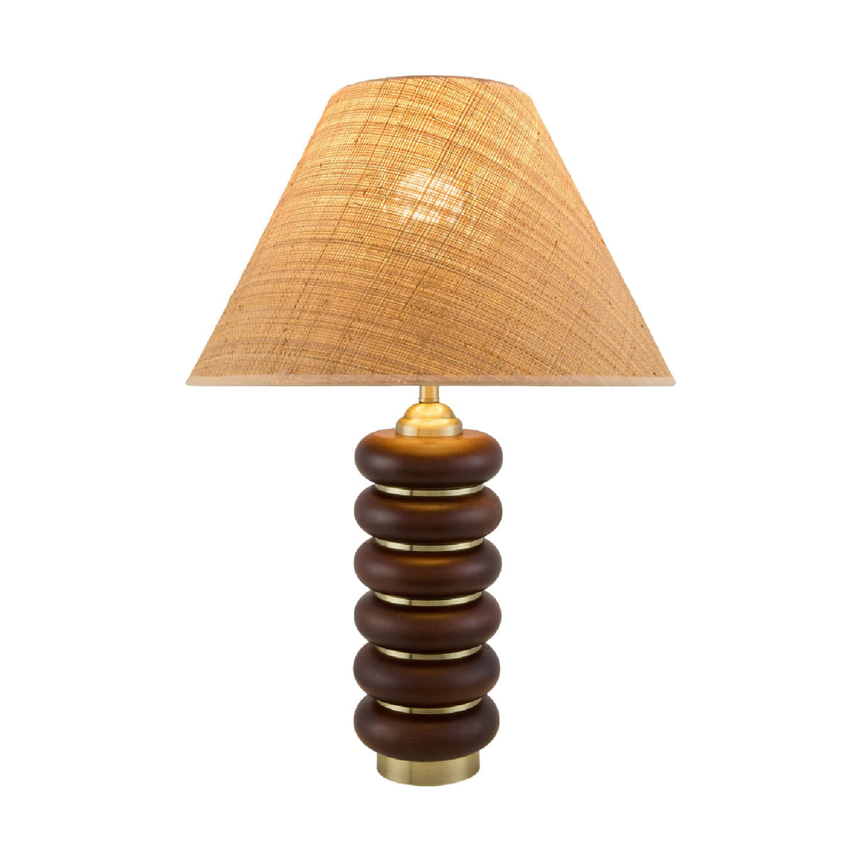 Modern European furniture - Brown Wooden Seagrass Table Lamp - www.oroa.com