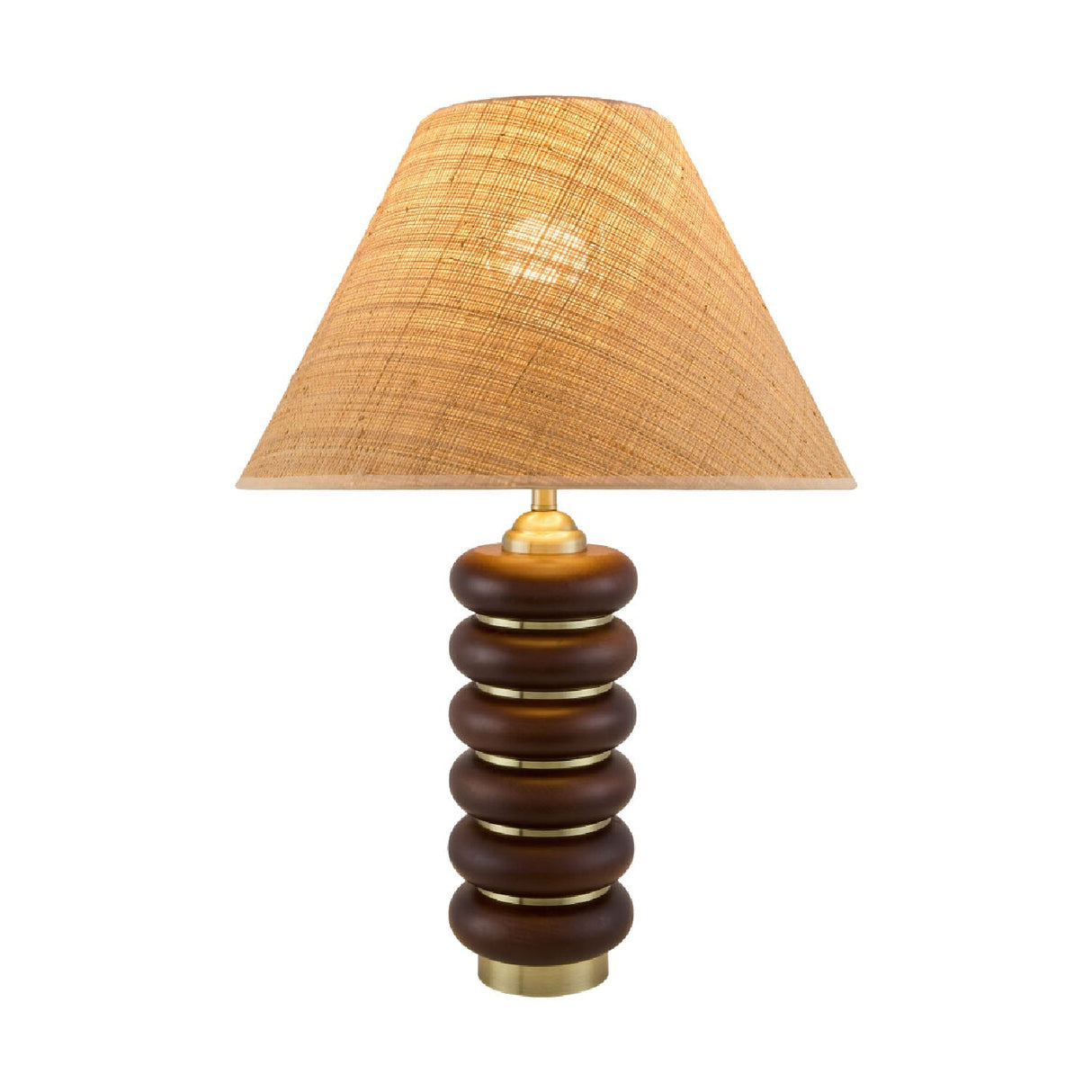 Modern European furniture - Brown Wooden Seagrass Table Lamp - www.oroa.com