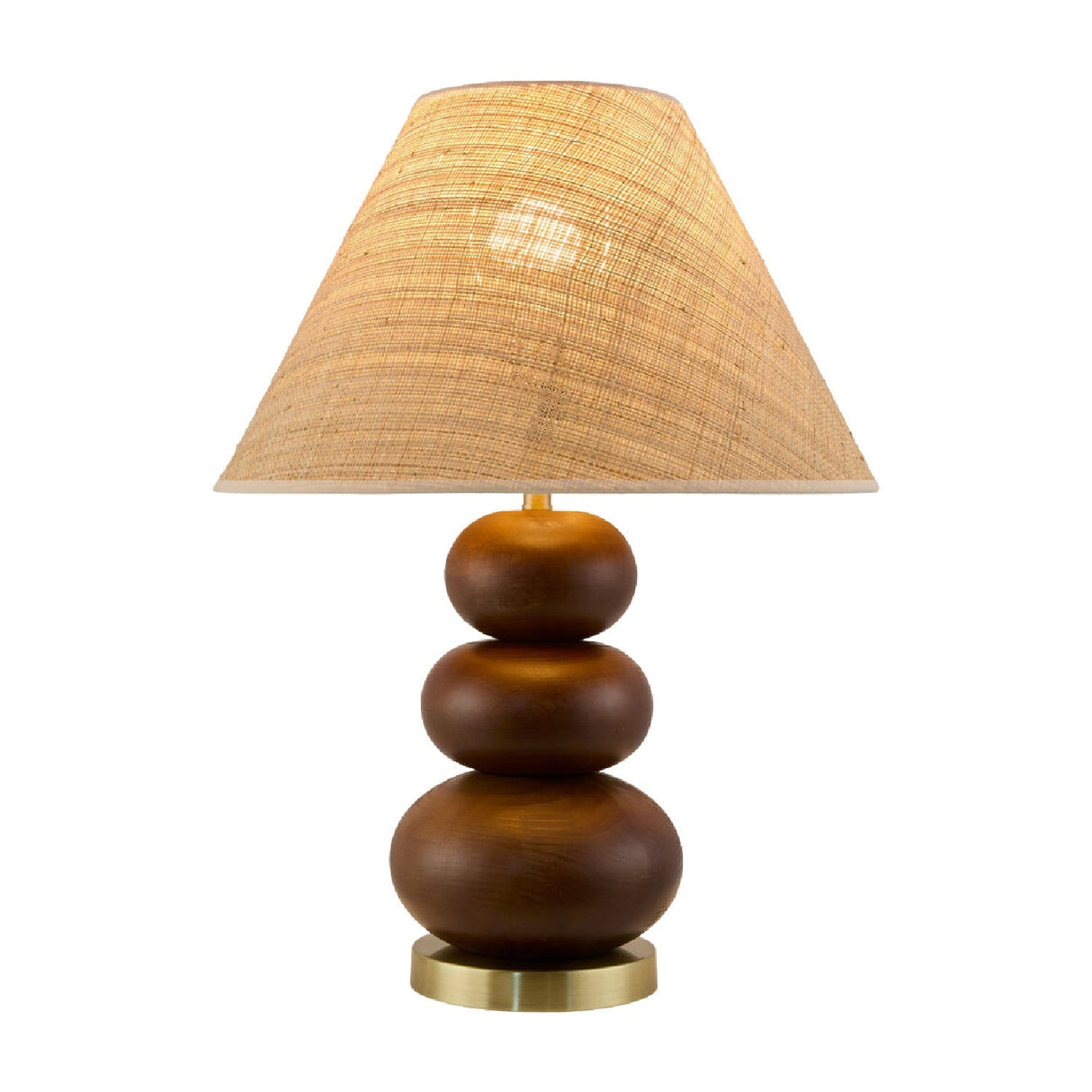 Modern European furniture - Brown Wooden Seagrass Table Lamp - www.oroa.com