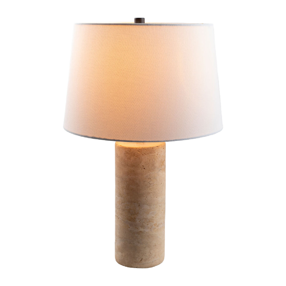 Modern European furniture - Beige Travertine Accent Table Lamp - www.oroa.com
