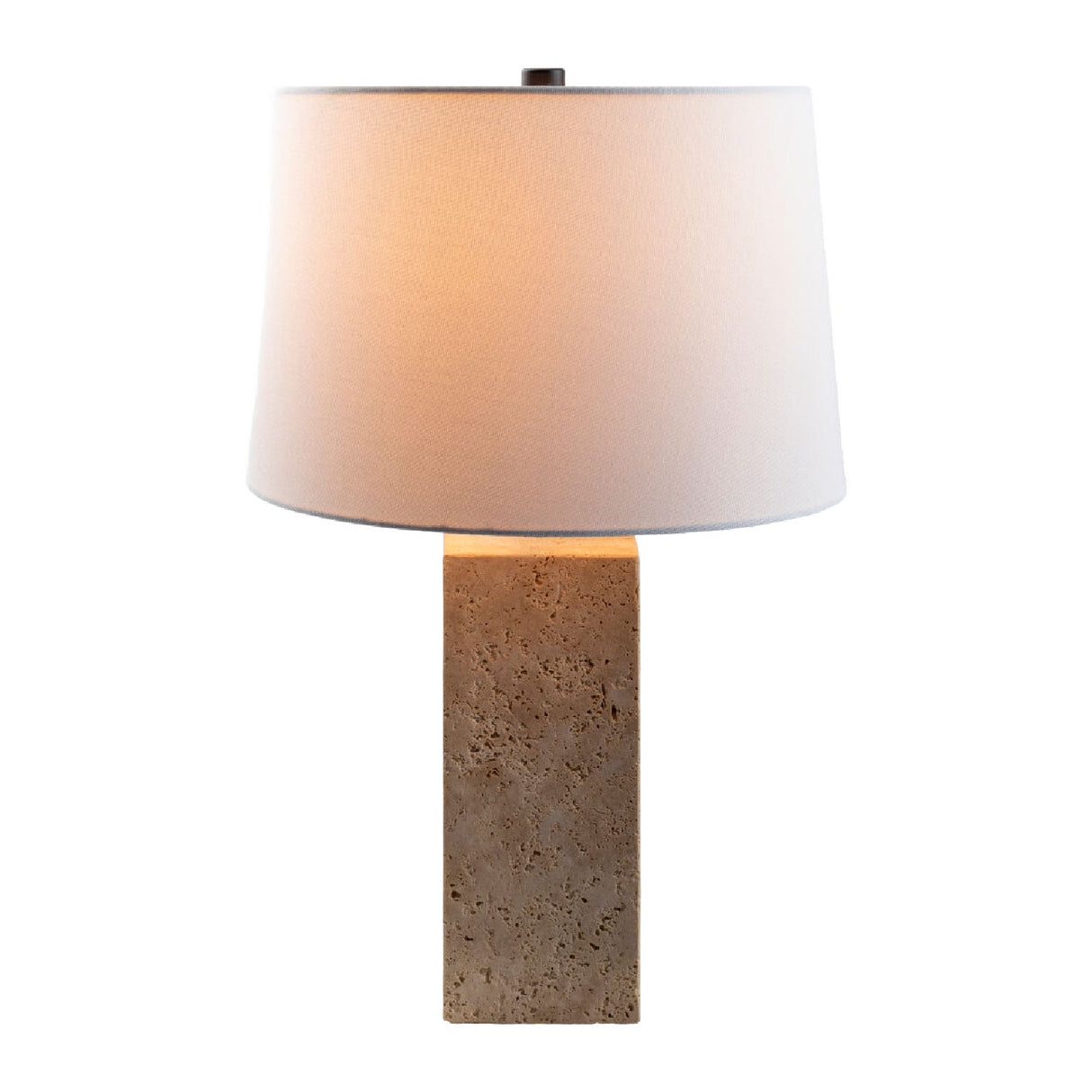 Modern European furniture - Beige Travertine Accent Table Lamp - www.oroa.com