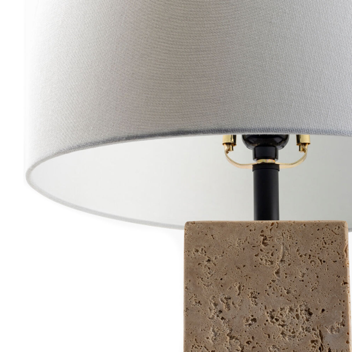 Modern European furniture - Beige Travertine Accent Table Lamp - www.oroa.com