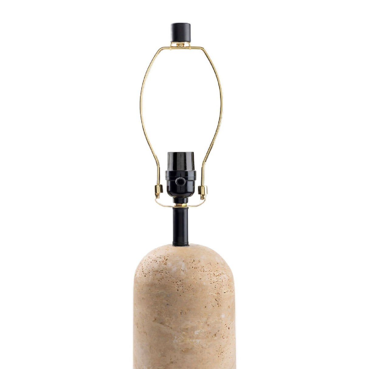 Modern European furniture - Travertine Base Accent Table Lamp - www.oroa.com