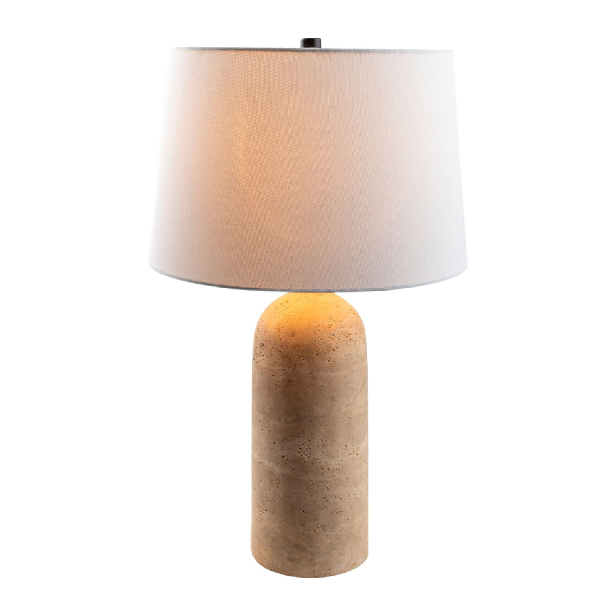Modern European furniture - Travertine Base Accent Table Lamp - www.oroa.com
