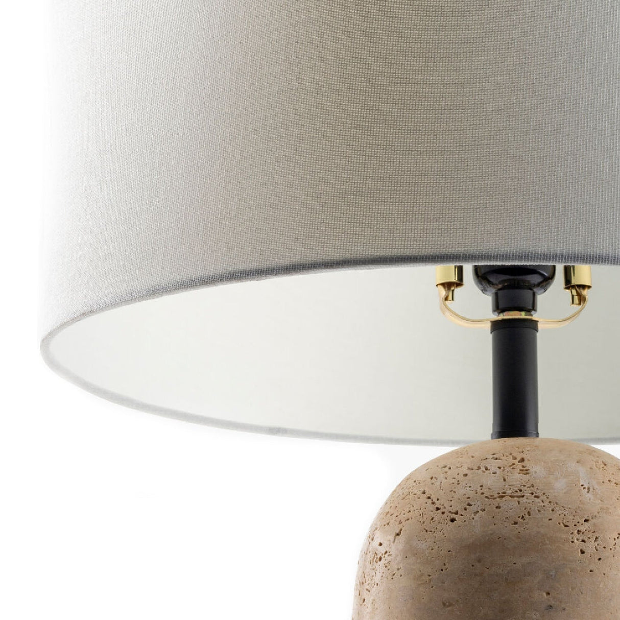 Modern European furniture - Travertine Base Accent Table Lamp - www.oroa.com