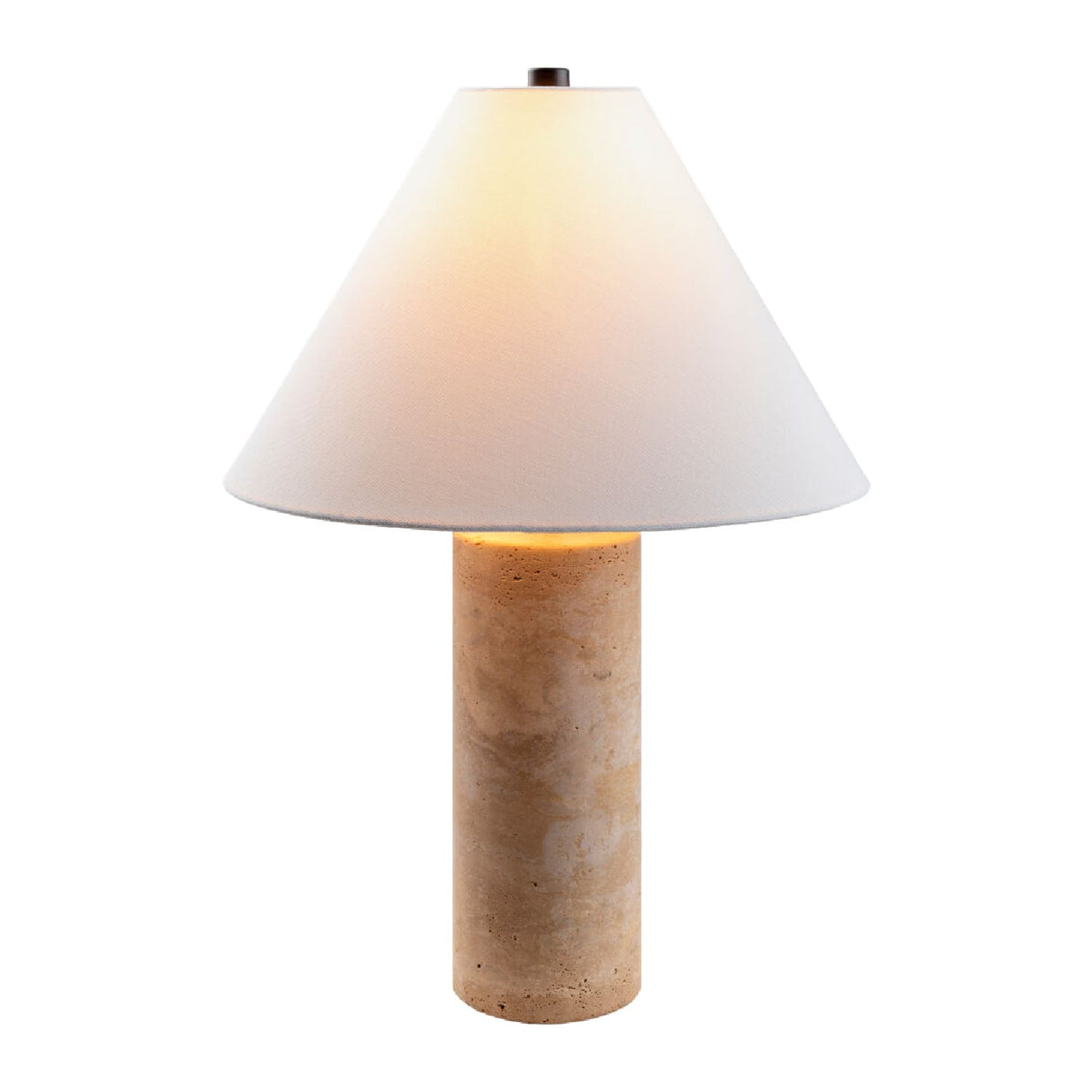 Modern European furniture - Beige Travertine Table Lamp - www.oroa.com