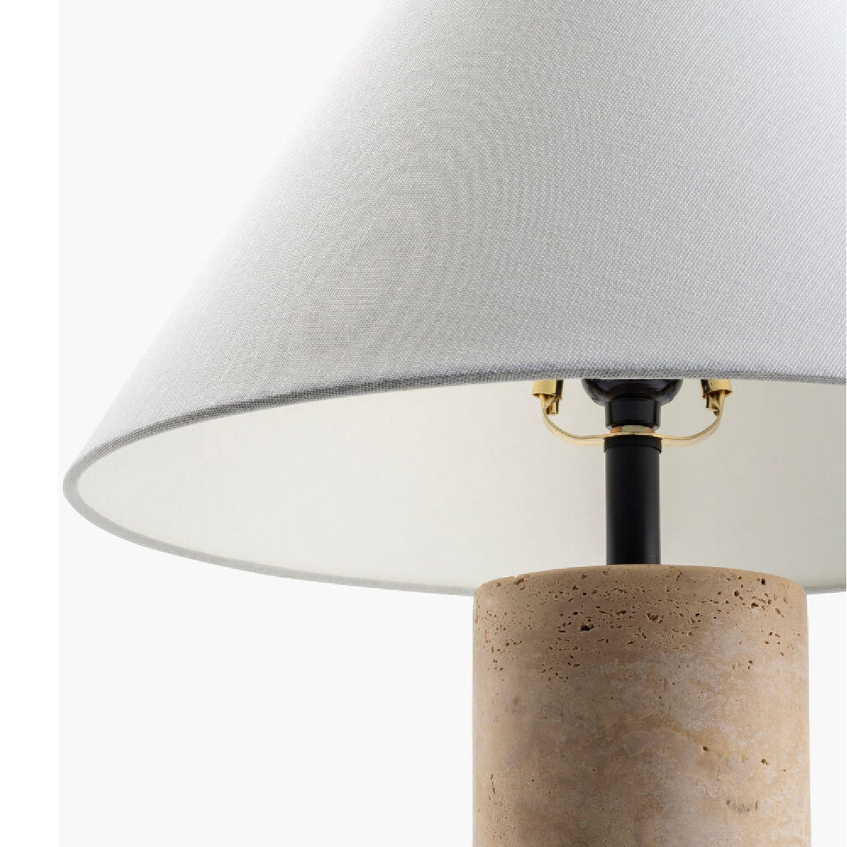 Modern European furniture - Beige Travertine Table Lamp - www.oroa.com