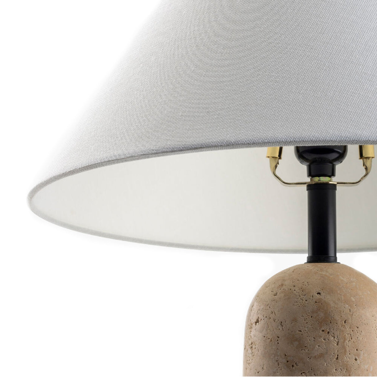 Empire Shade Travertine Table Lamp | Oroa.com