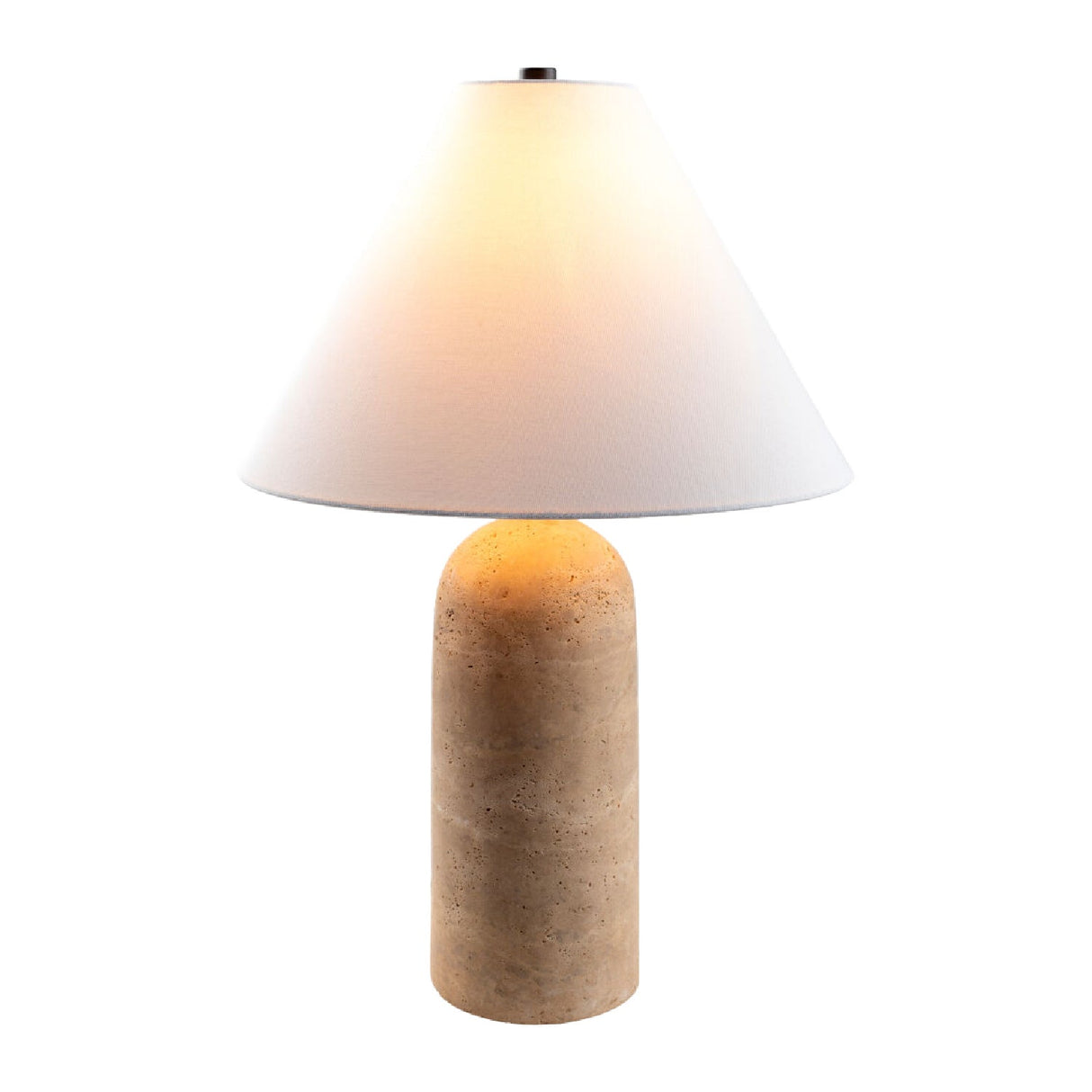 Modern European furniture - Empire Shade Travertine Table Lamp - www.oroa.com