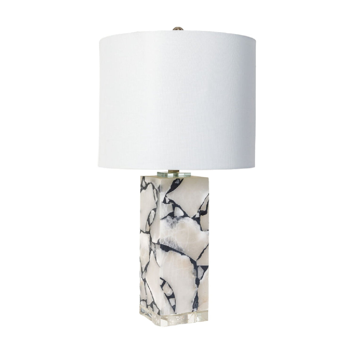 Modern European furniture - White Marble Accent Table Lamp - www.oroa.com