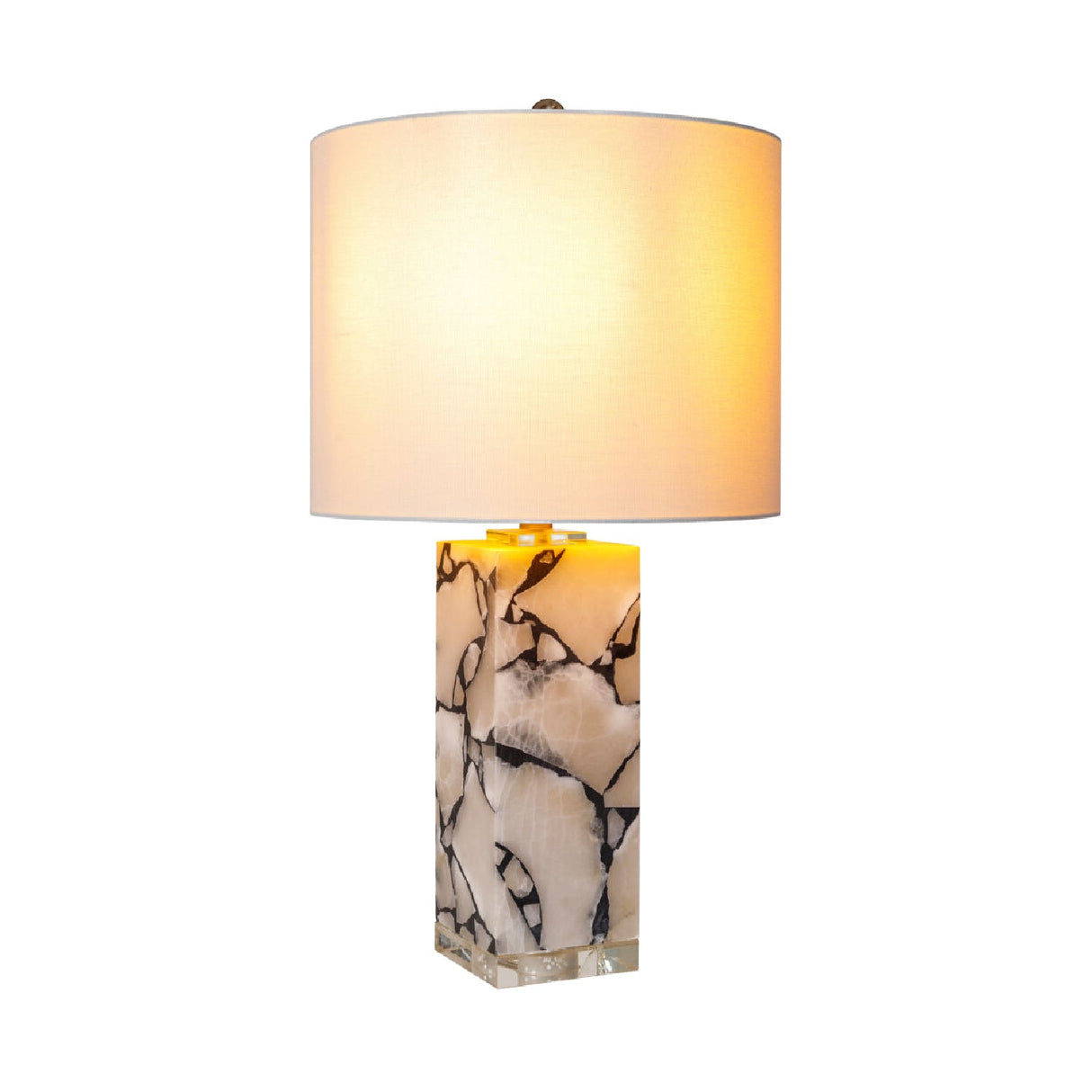 Modern European furniture - White Marble Accent Table Lamp - www.oroa.com