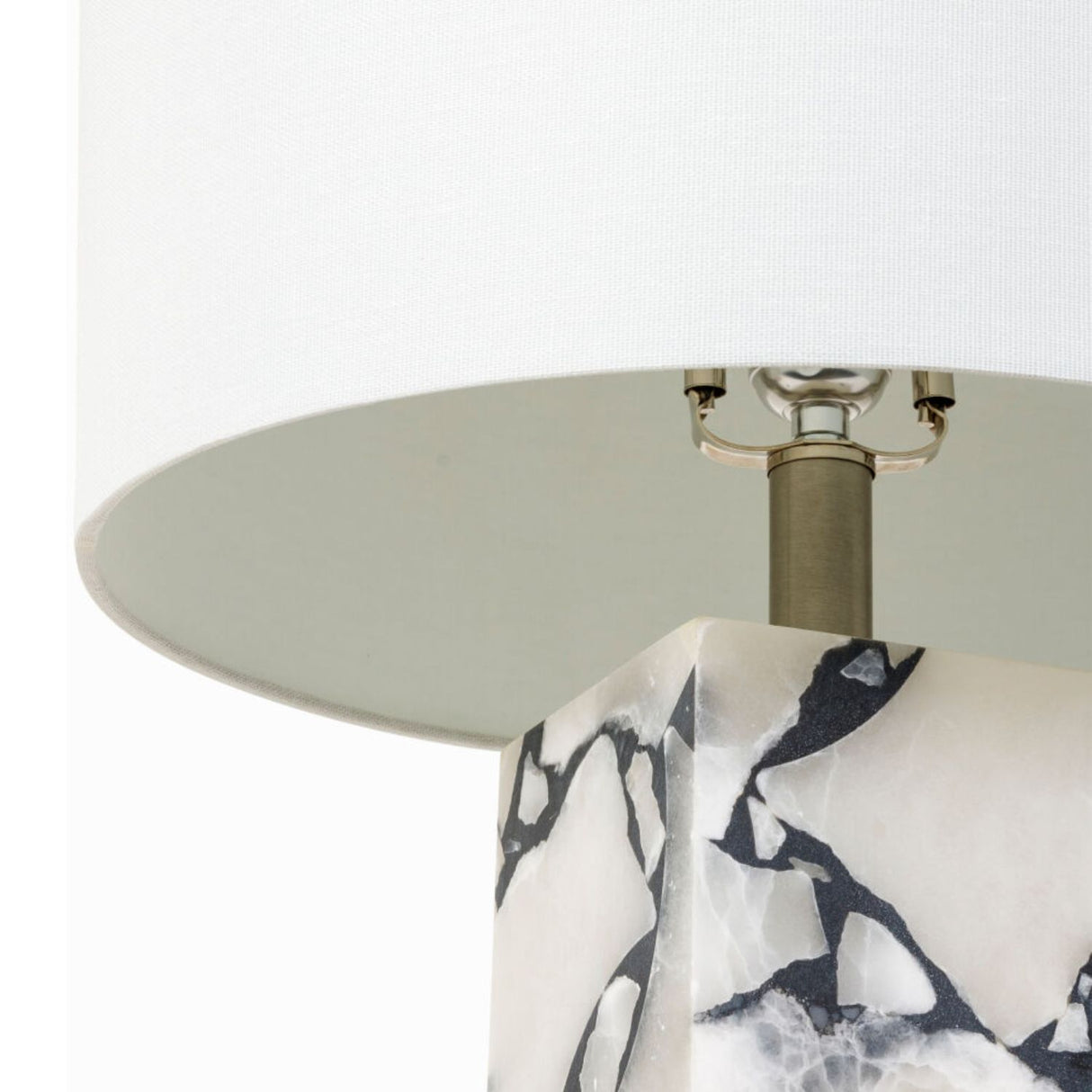 White Marble Accent Table Lamp | Oroa.com