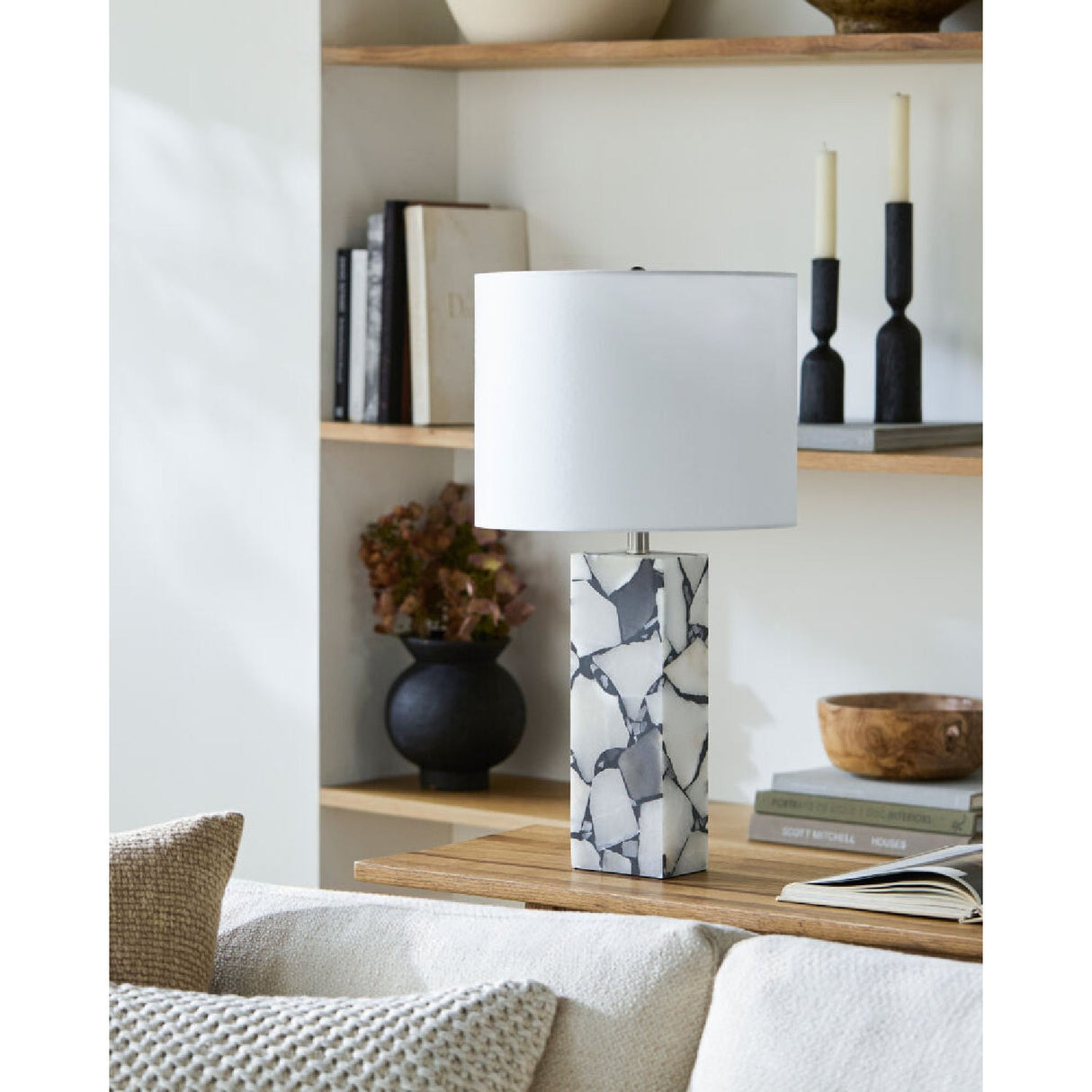 Modern European furniture - Burnished Gray Table Lamp - www.oroa.com
