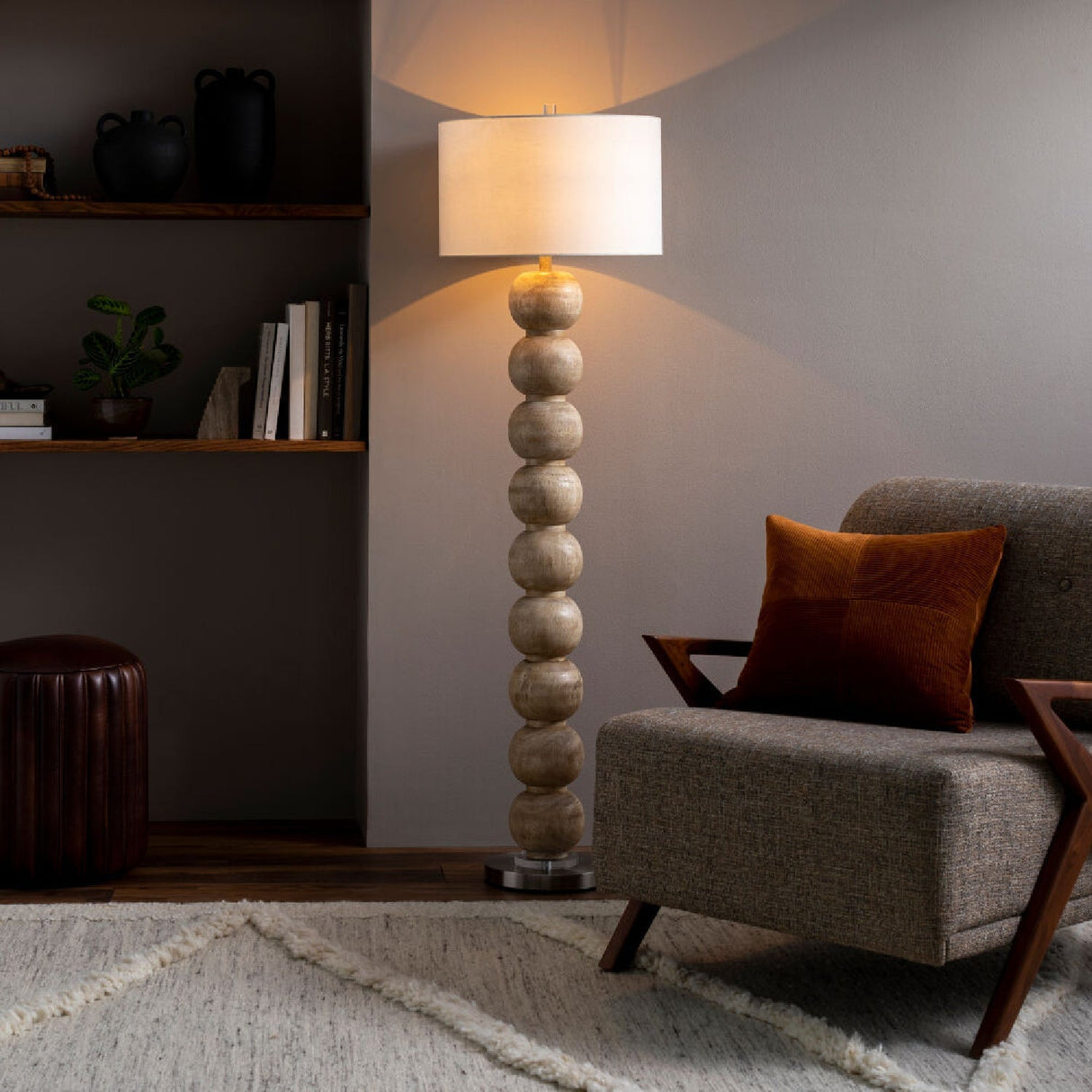 Modern European furniture - Stacked Sphere Accent Floor Lamp - www.oroa.com