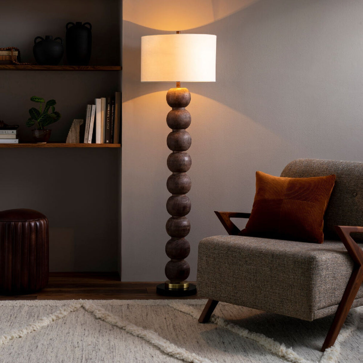 Modern European furniture - Stacked Sphere Accent Floor Lamp - www.oroa.com