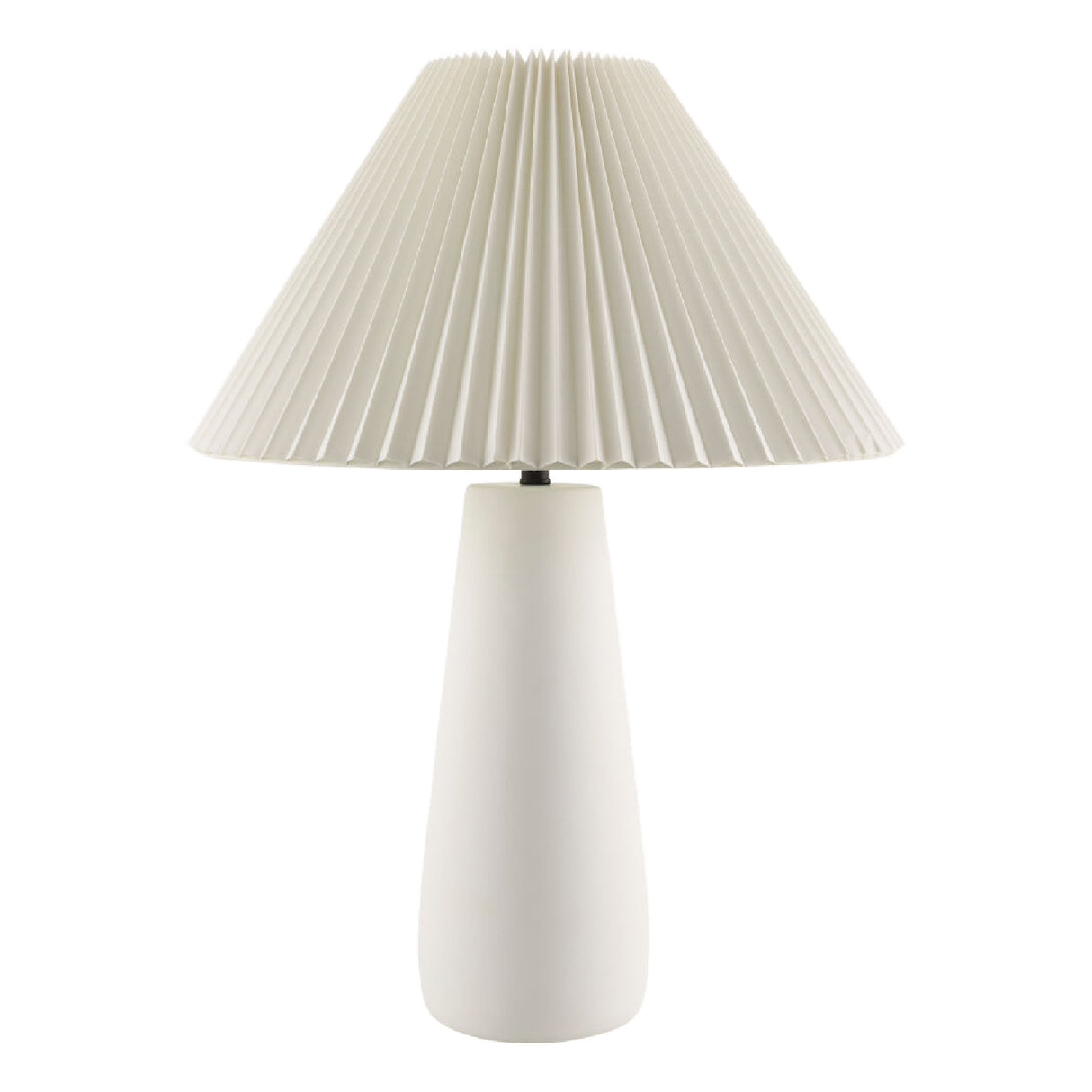 Pleated White Cotton Table Lamp | Oroa.com