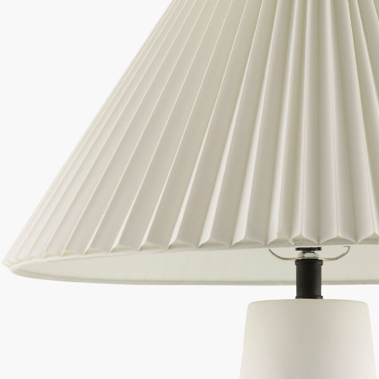 Modern European furniture - Pleated White Cotton Table Lamp - www.oroa.com