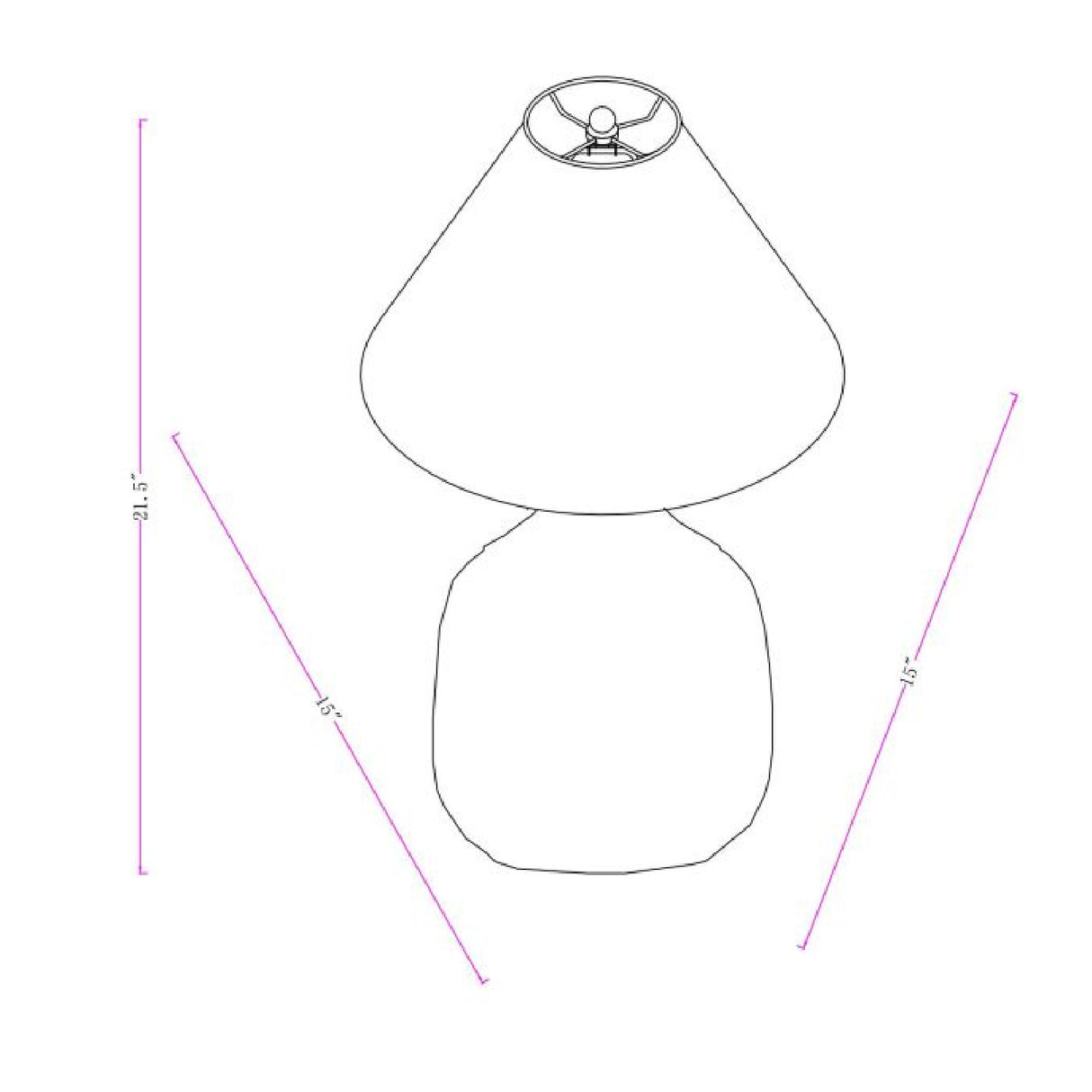 Blush Ceramic Accent Table Lamp | Oroa.com