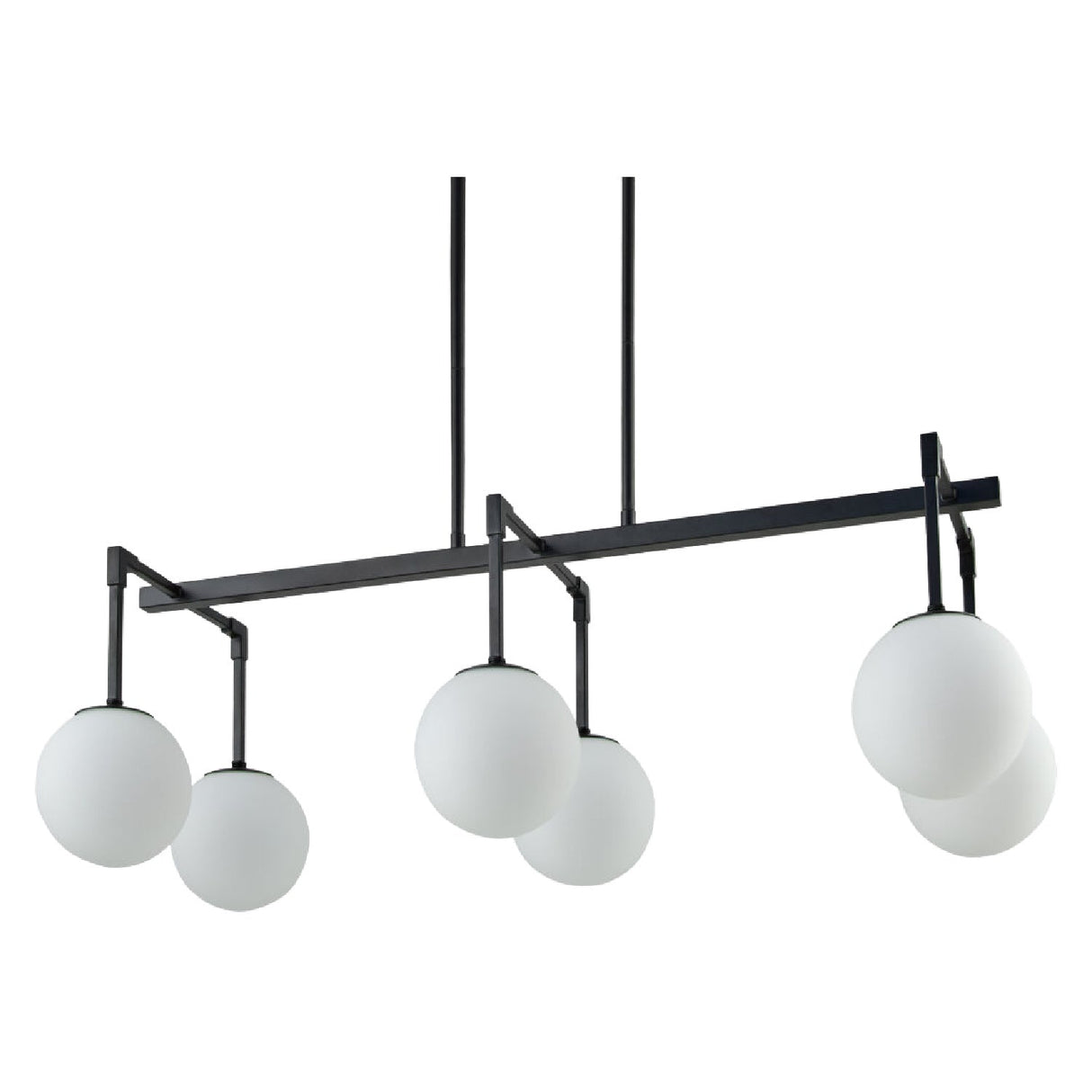 Modern European furniture - White Sphere 6-Light Linear Chandelier - www.oroa.com