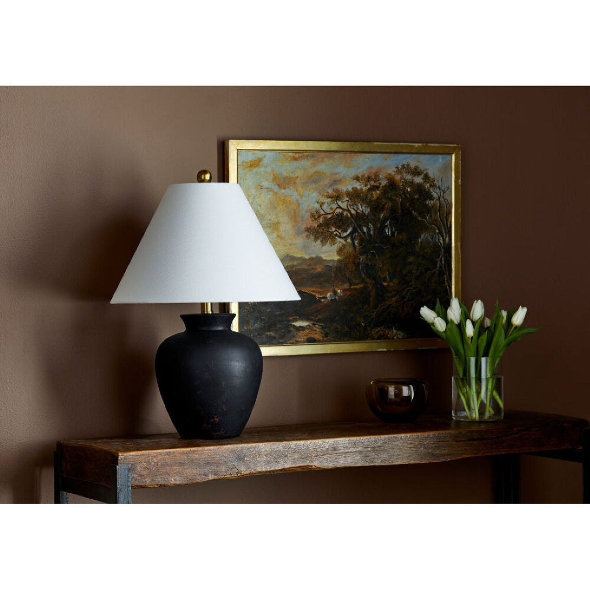 Modern European furniture - Textured Ceramic Accent Table Lamp - www.oroa.com