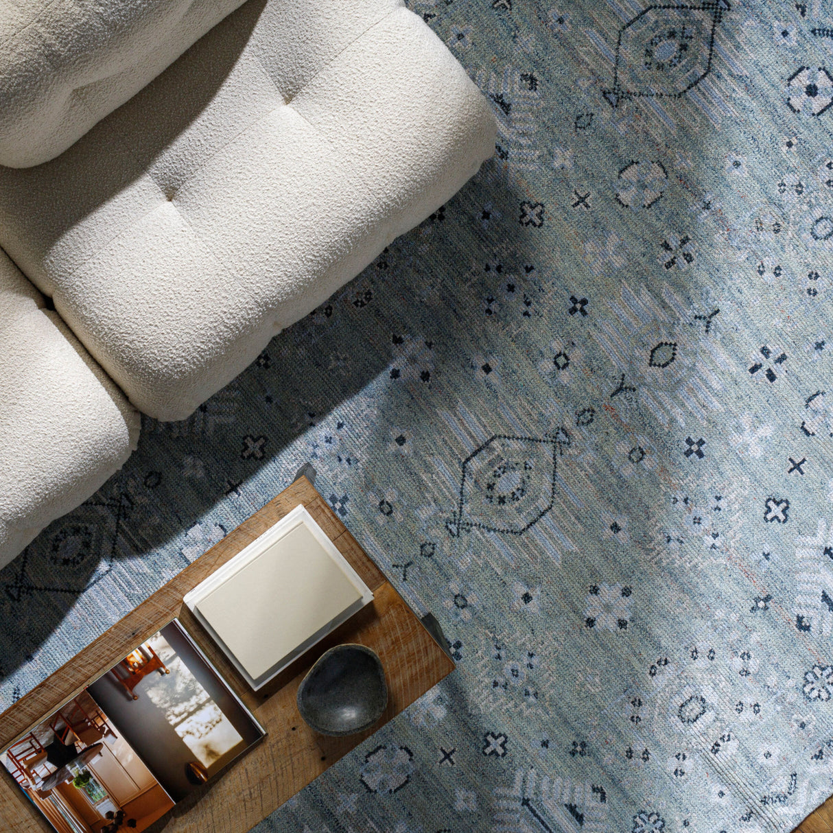 Modern European furniture - Blue Wool Blend Table Runner - www.oroa.com