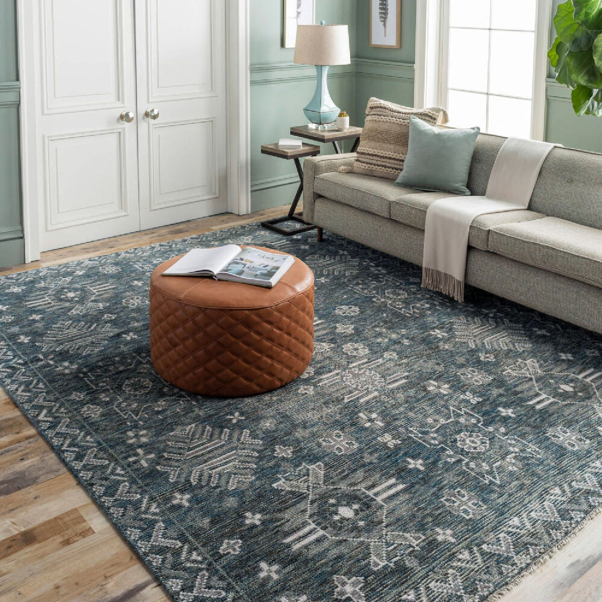 Modern furniture - Patterned Wool Viscose Carpet - www.oroa.com
