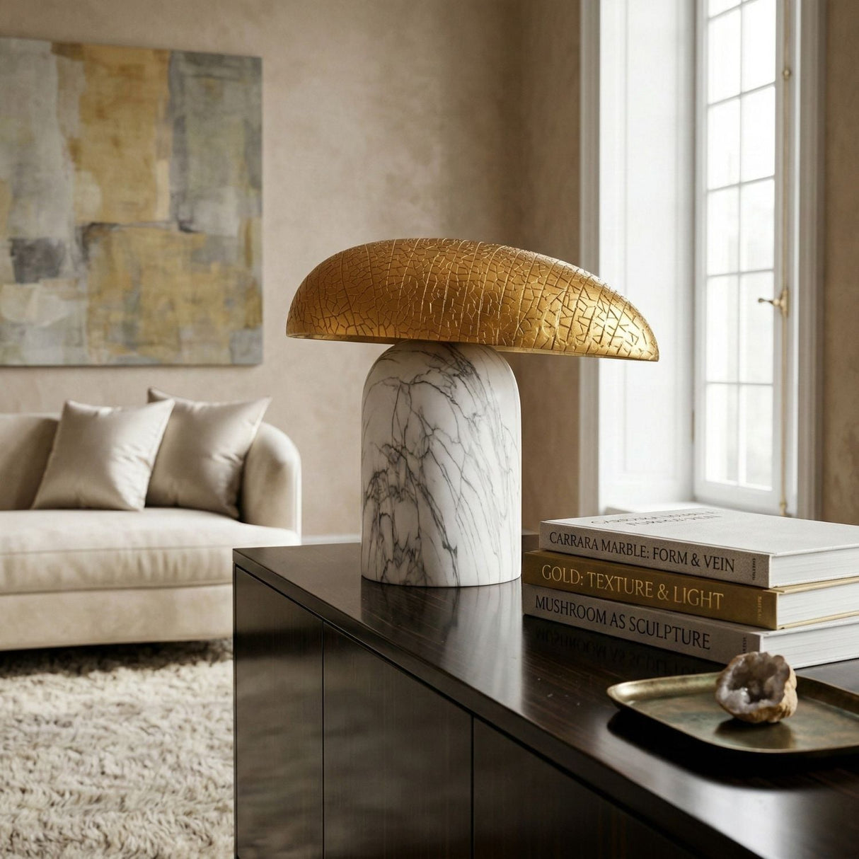 Gold Crackled Shade Table Lamp Modern European furniture - www.oroa.com