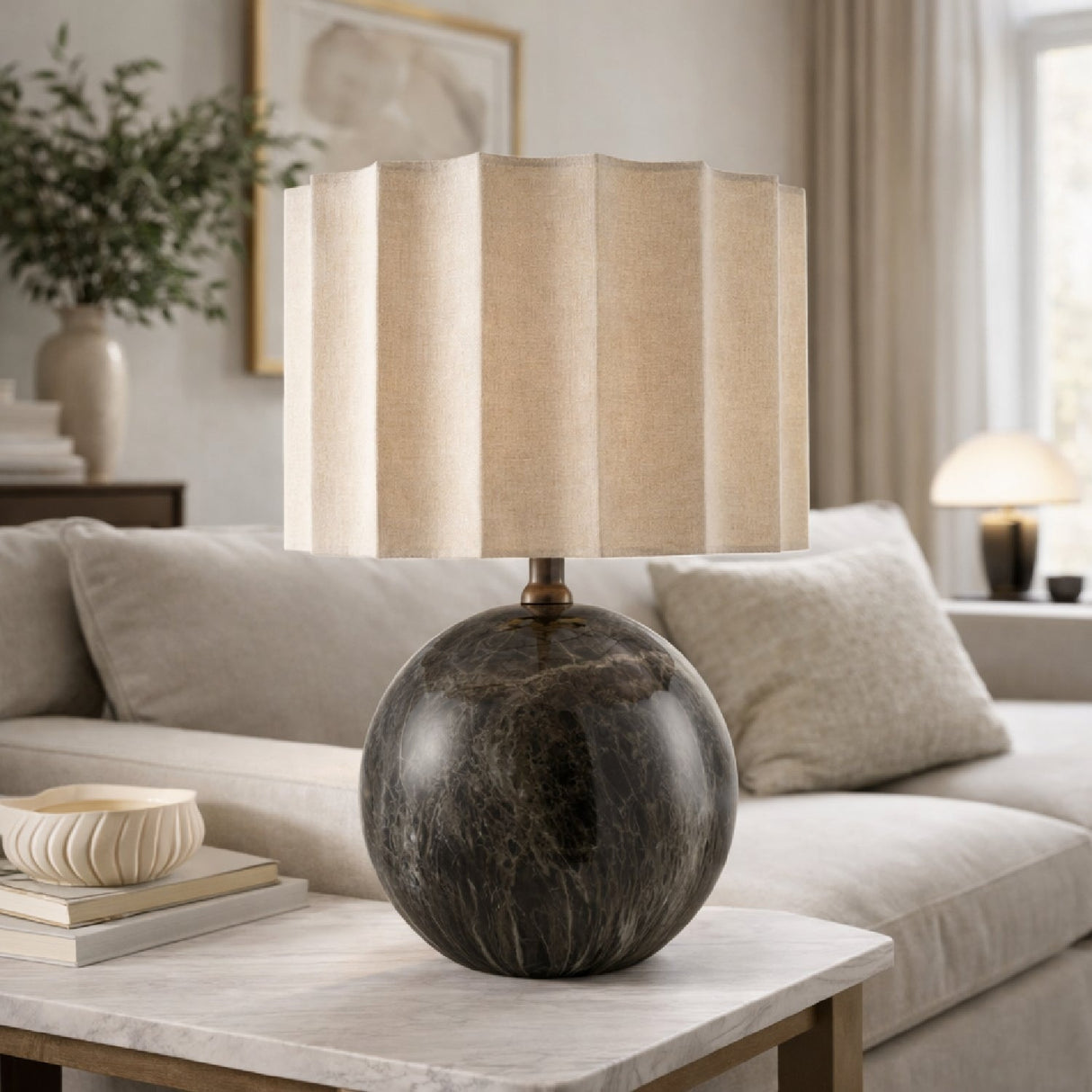 Modern European furniture - Taupe Jute Accent Table Lamp - www.oroa.com