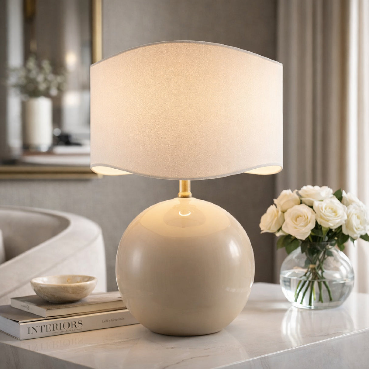 Wavy Jute Table Lamp | Oroa.com