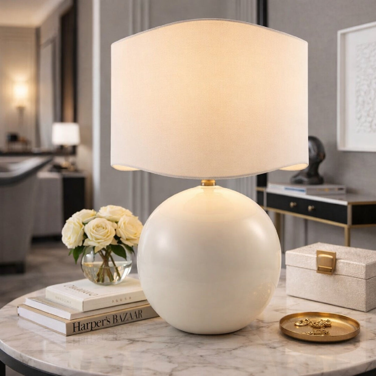 Modern European furniture - Wavy Jute Table Lamp - www.oroa.com