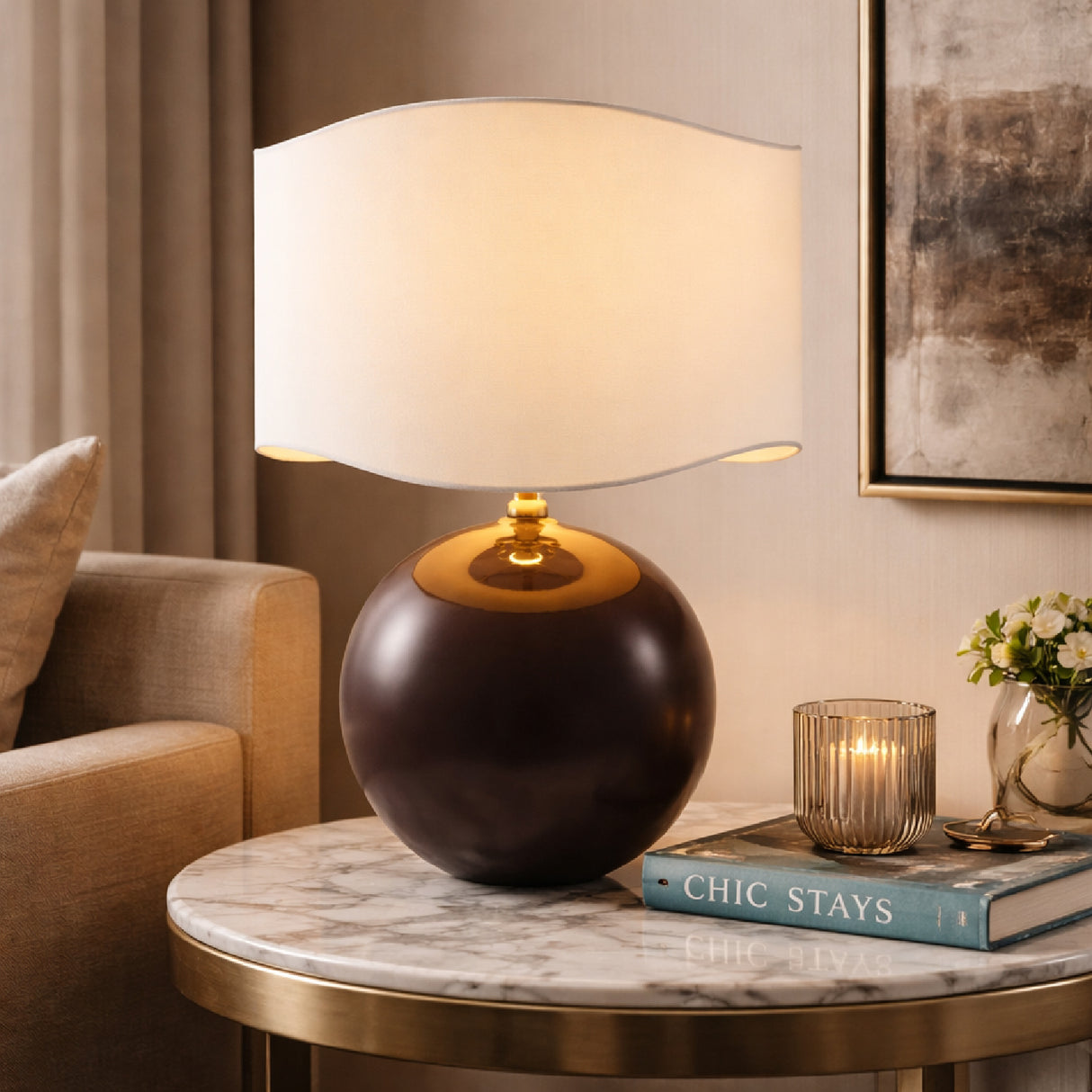 Wavy Jute Table Lamp | Oroa.com