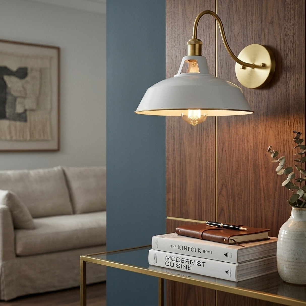 Modern European furniture - Plated Metal Wall Lamp - www.oroa.com