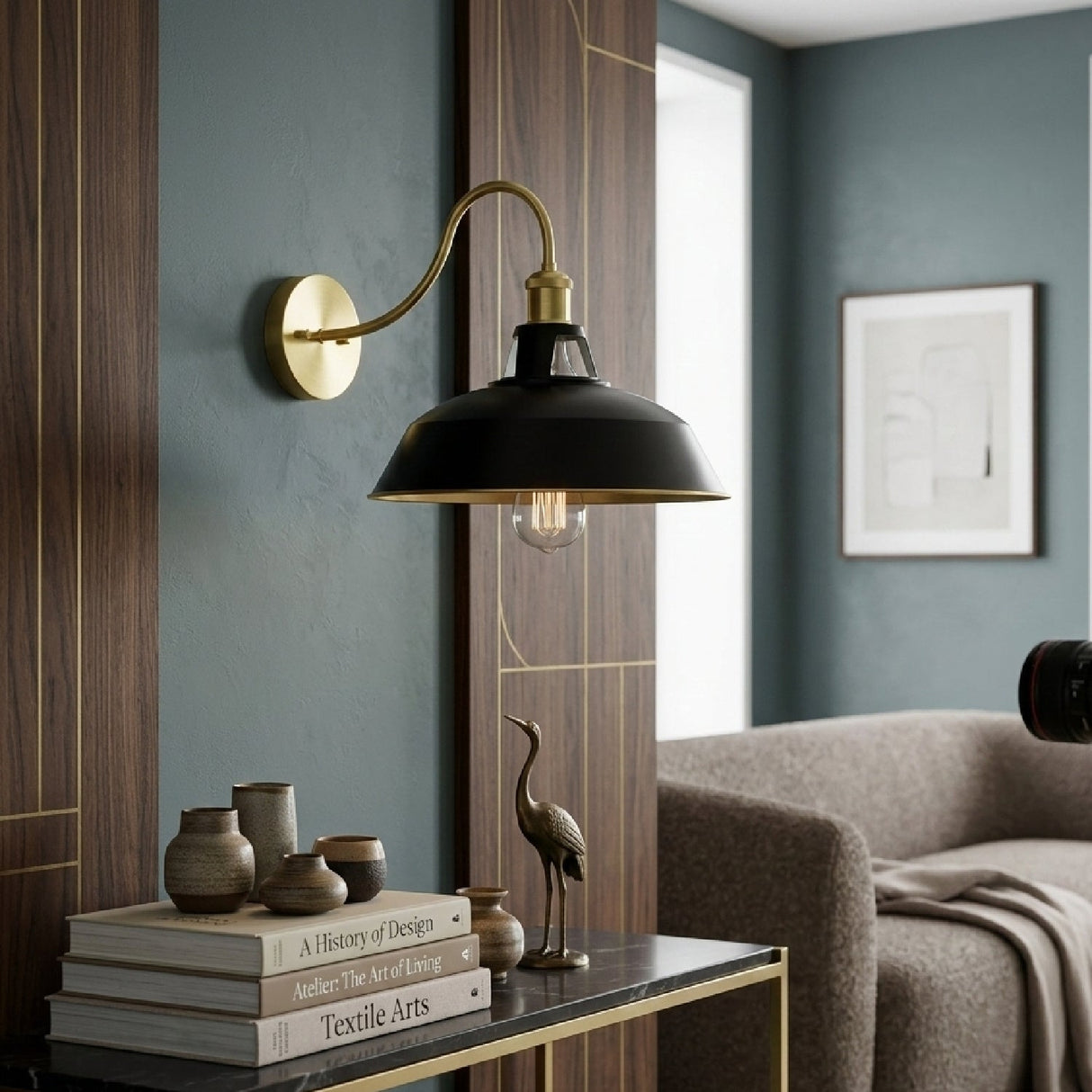 Modern European furniture - Plated Metal Wall Lamp - www.oroa.com