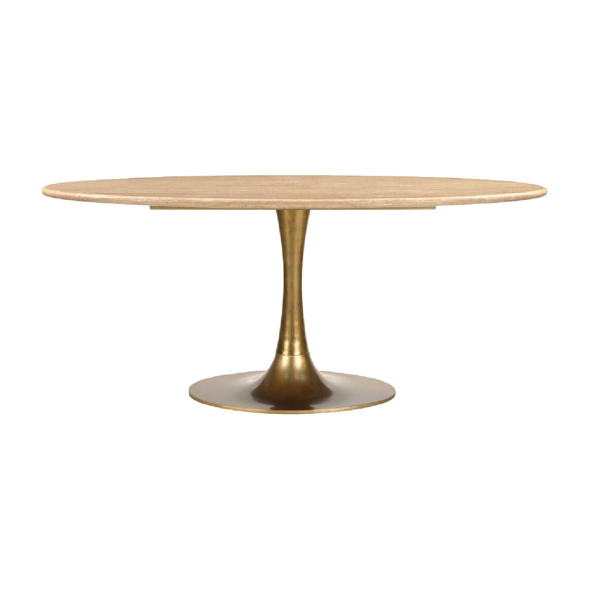 Modern European furniture - Oval Gold Base Dining Table - www.oroa.com