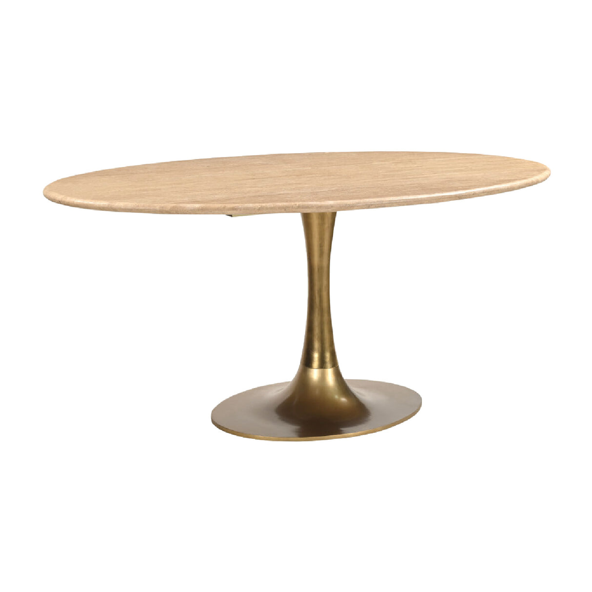 Modern European furniture - Oval Gold Base Dining Table - www.oroa.com