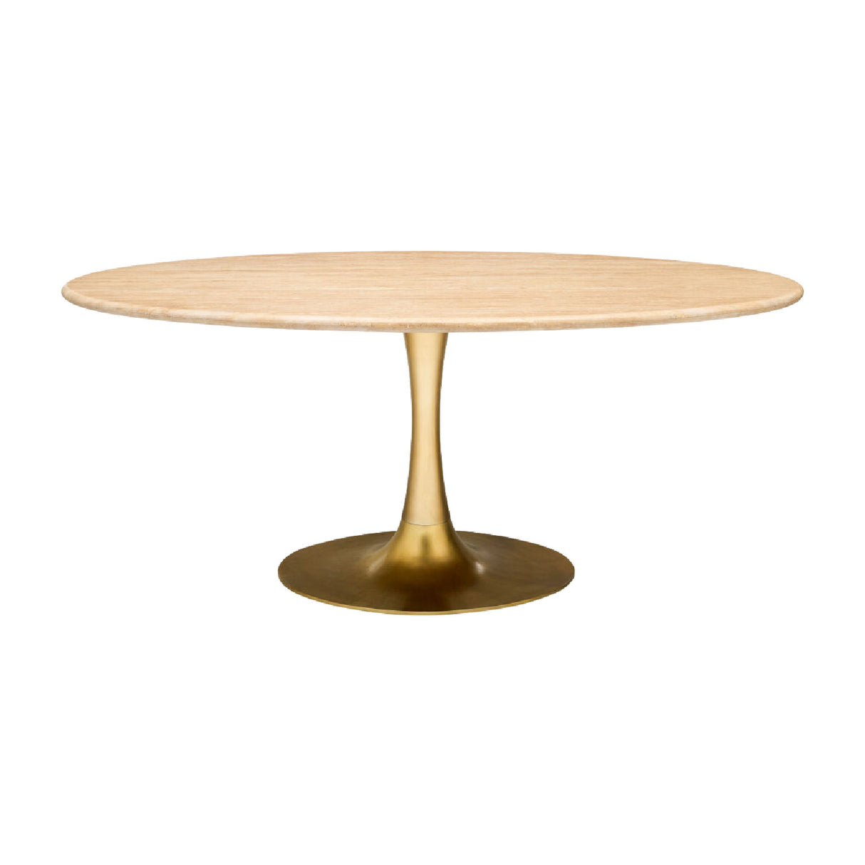 Modern European furniture - Oval Gold Base Dining Table - www.oroa.com