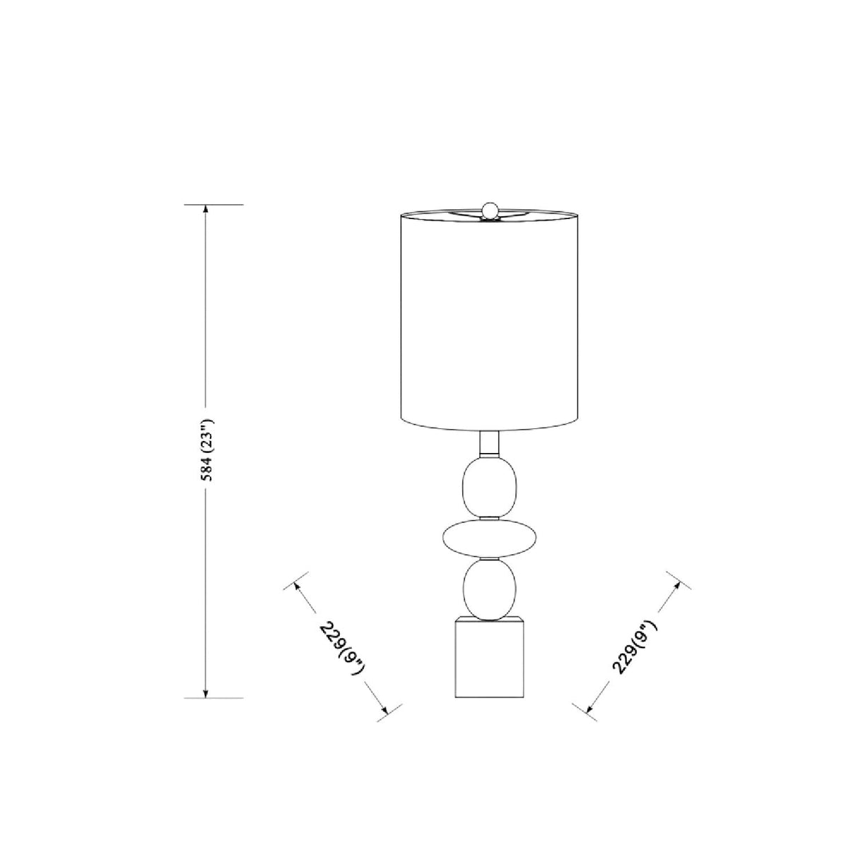Modern European furniture - Geometric Stacked Linen Table Lamp - www.oroa.com